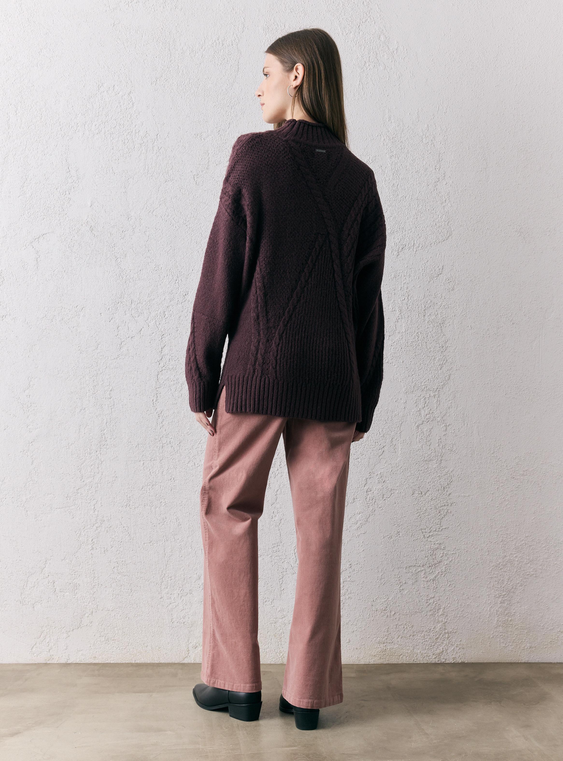 Sweater Trenzado Tipo Patchwork-5