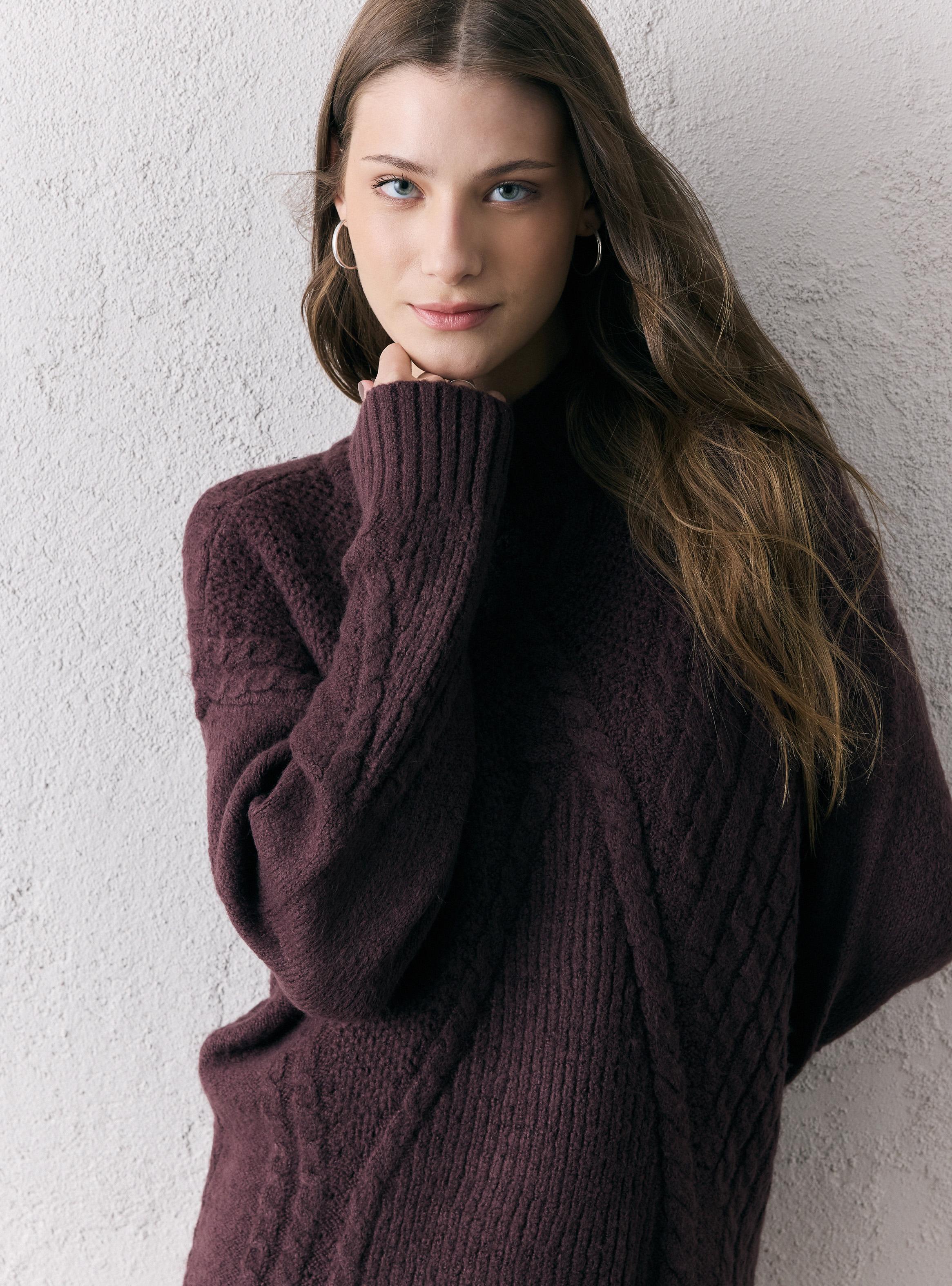 Sweater Trenzado Tipo Patchwork-3