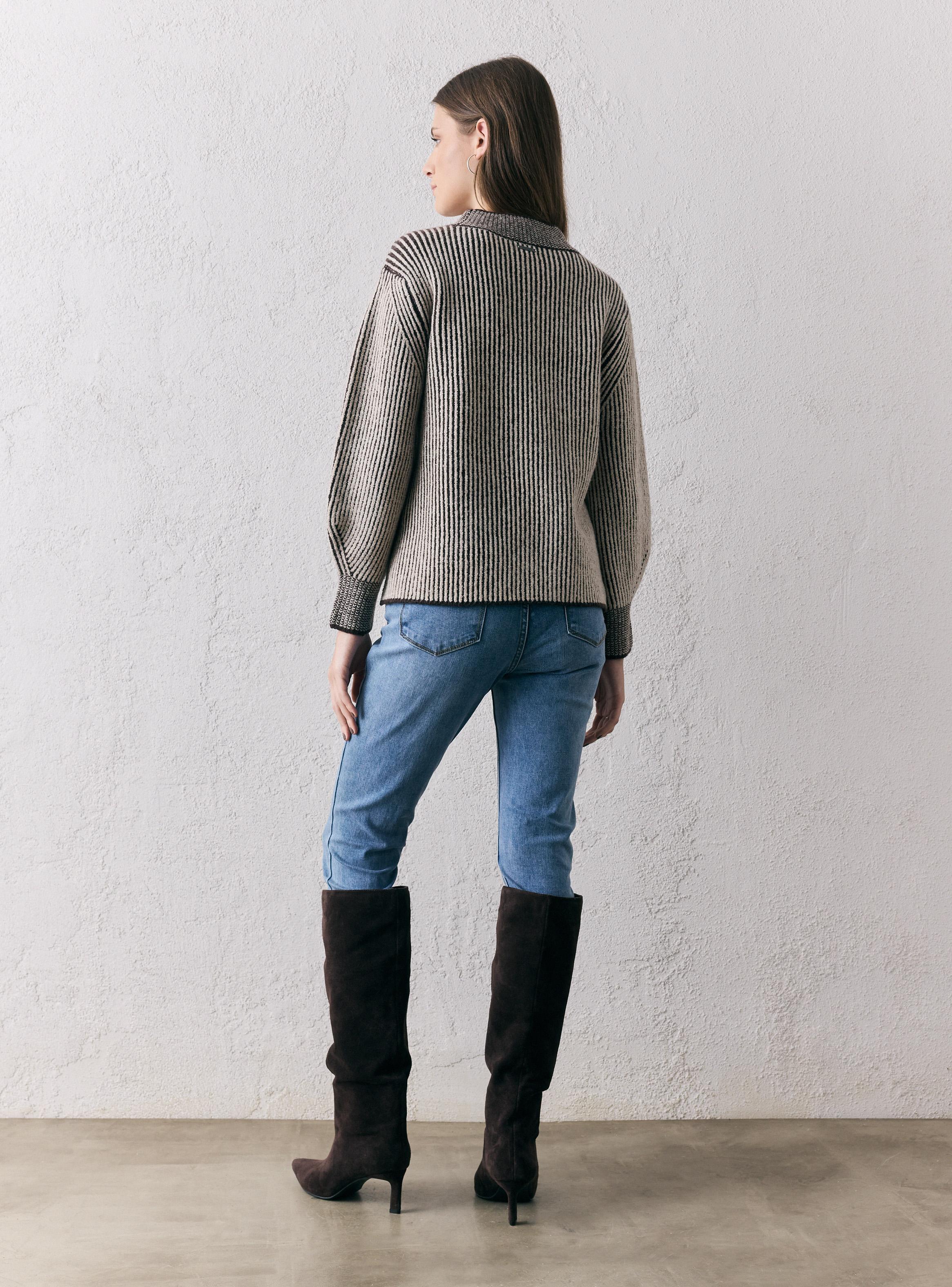 Sweater Acanalado Bicolor-5