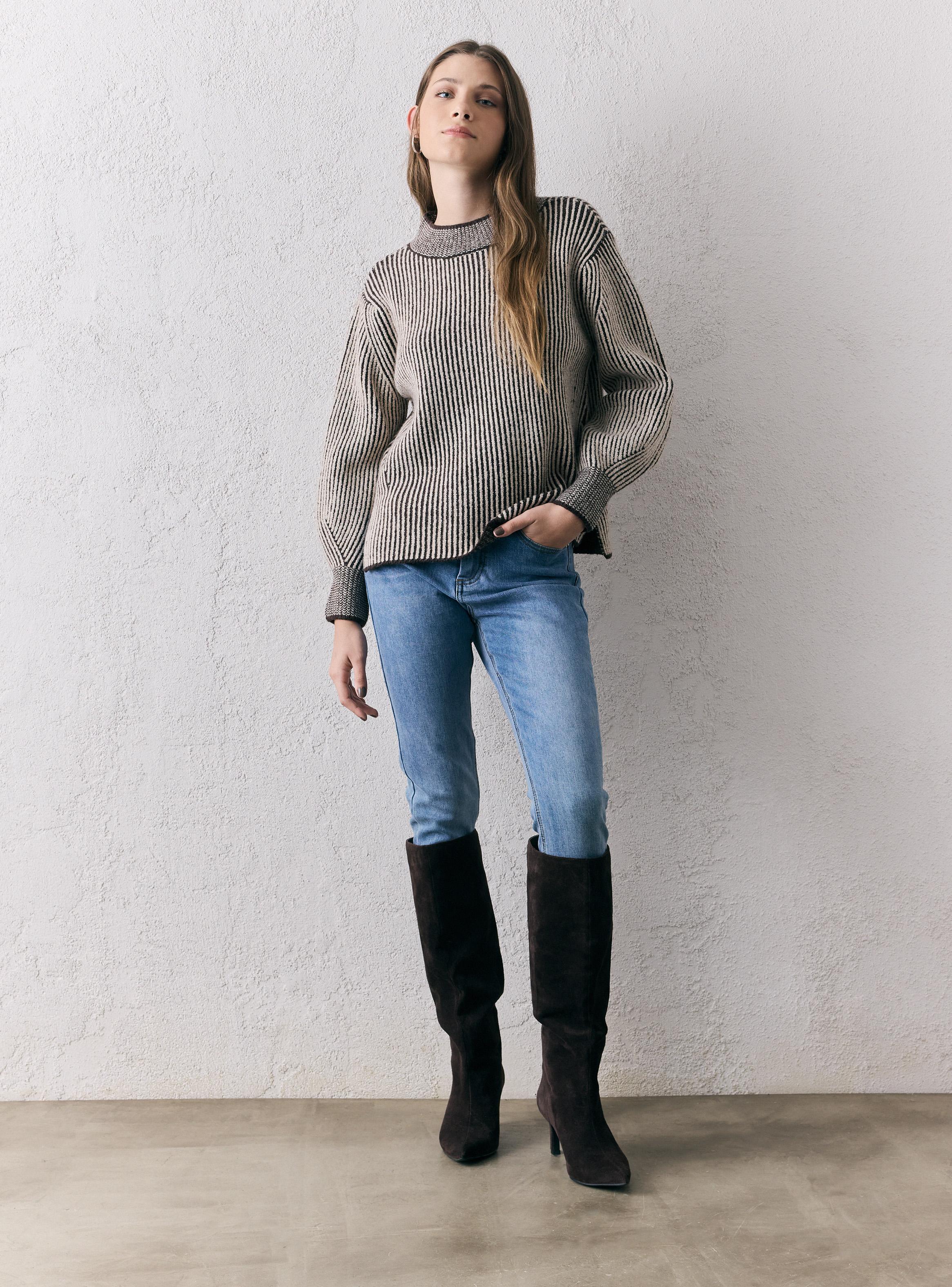 Sweater Acanalado Bicolor-4