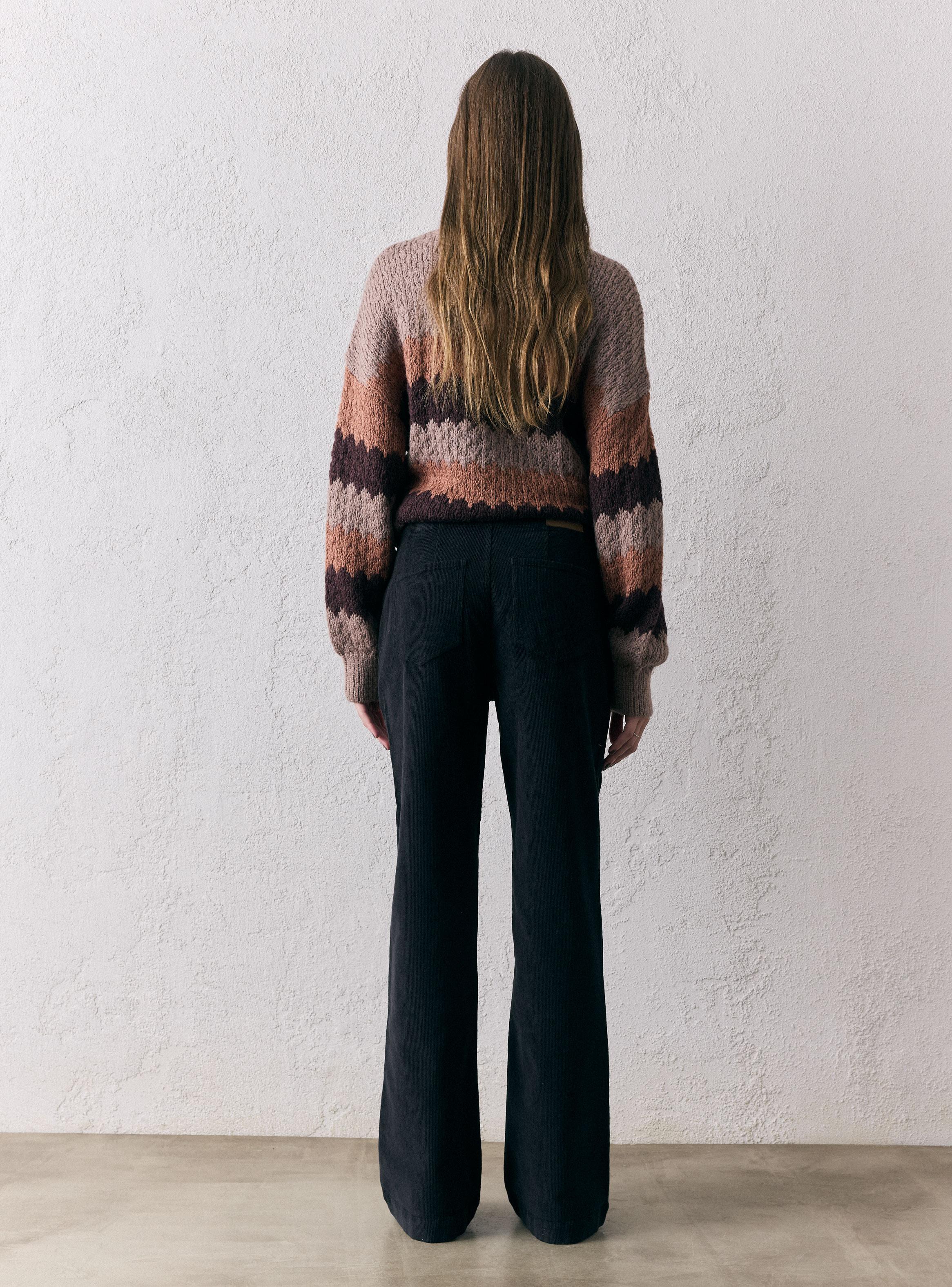 Pantalón Pierna Recta de Cotelé Delgado-5