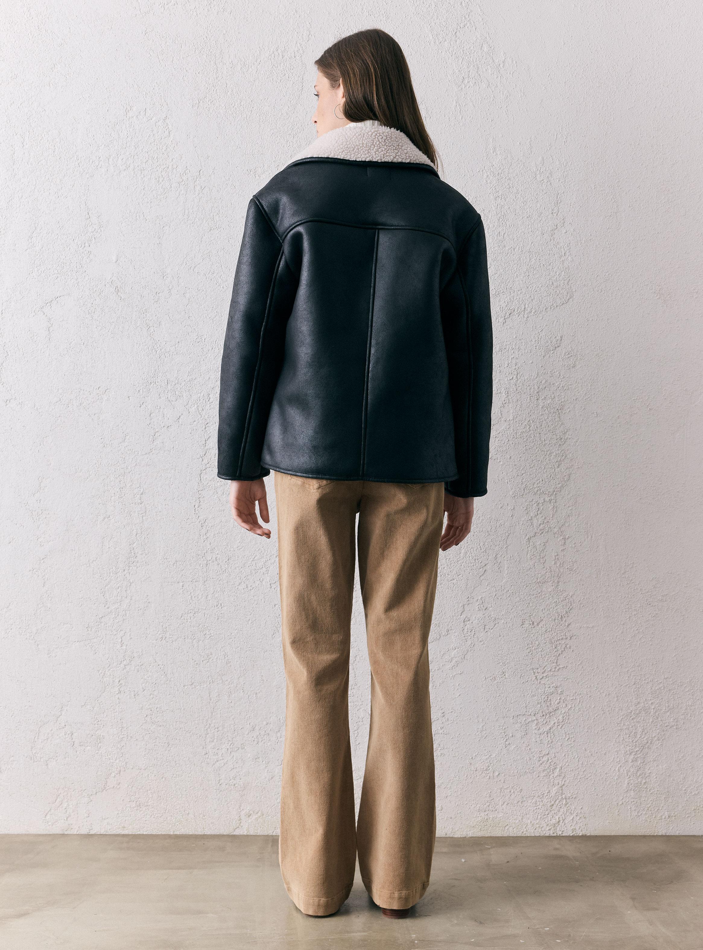 Chaqueta Aviadora Abotonada con Chiporro-5