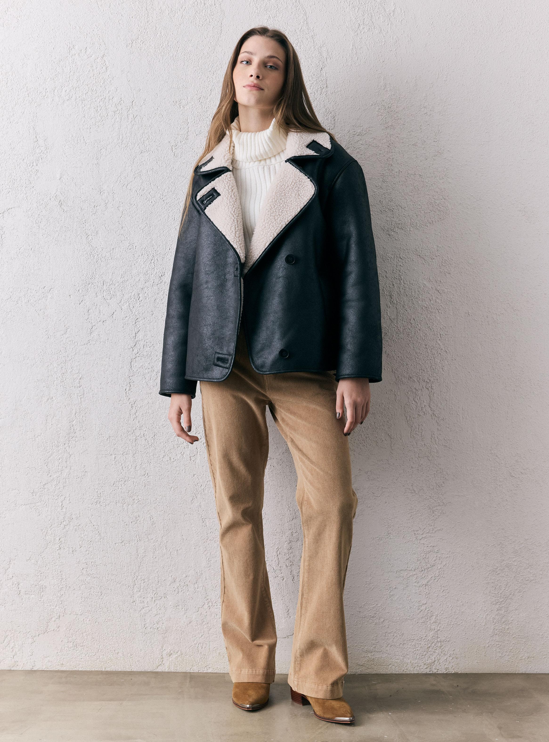 Chaqueta Aviadora Abotonada con Chiporro-4