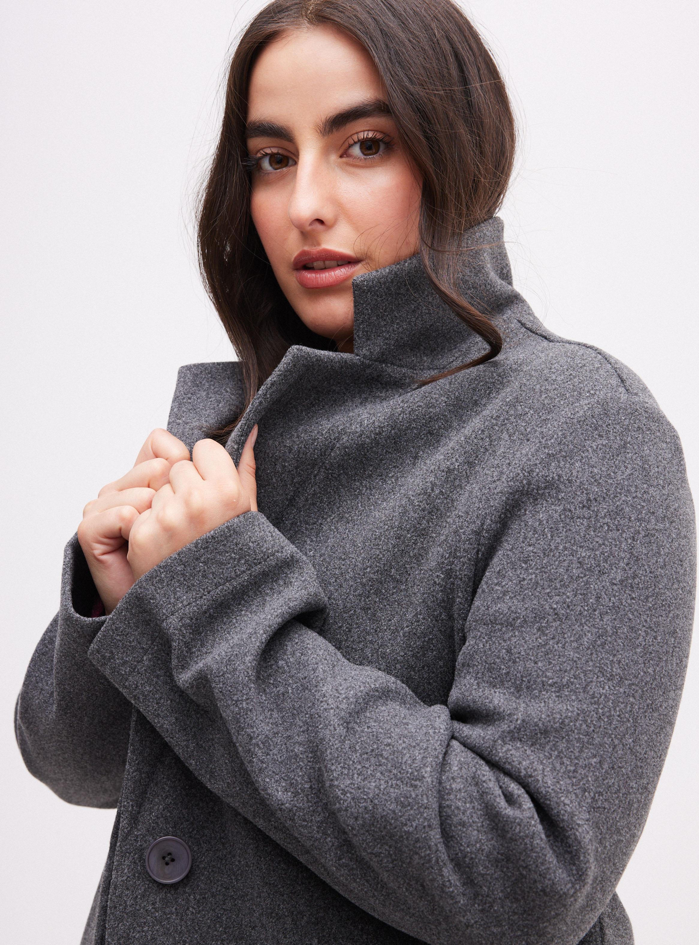 Abrigo Paño con Solapa y Botón-2