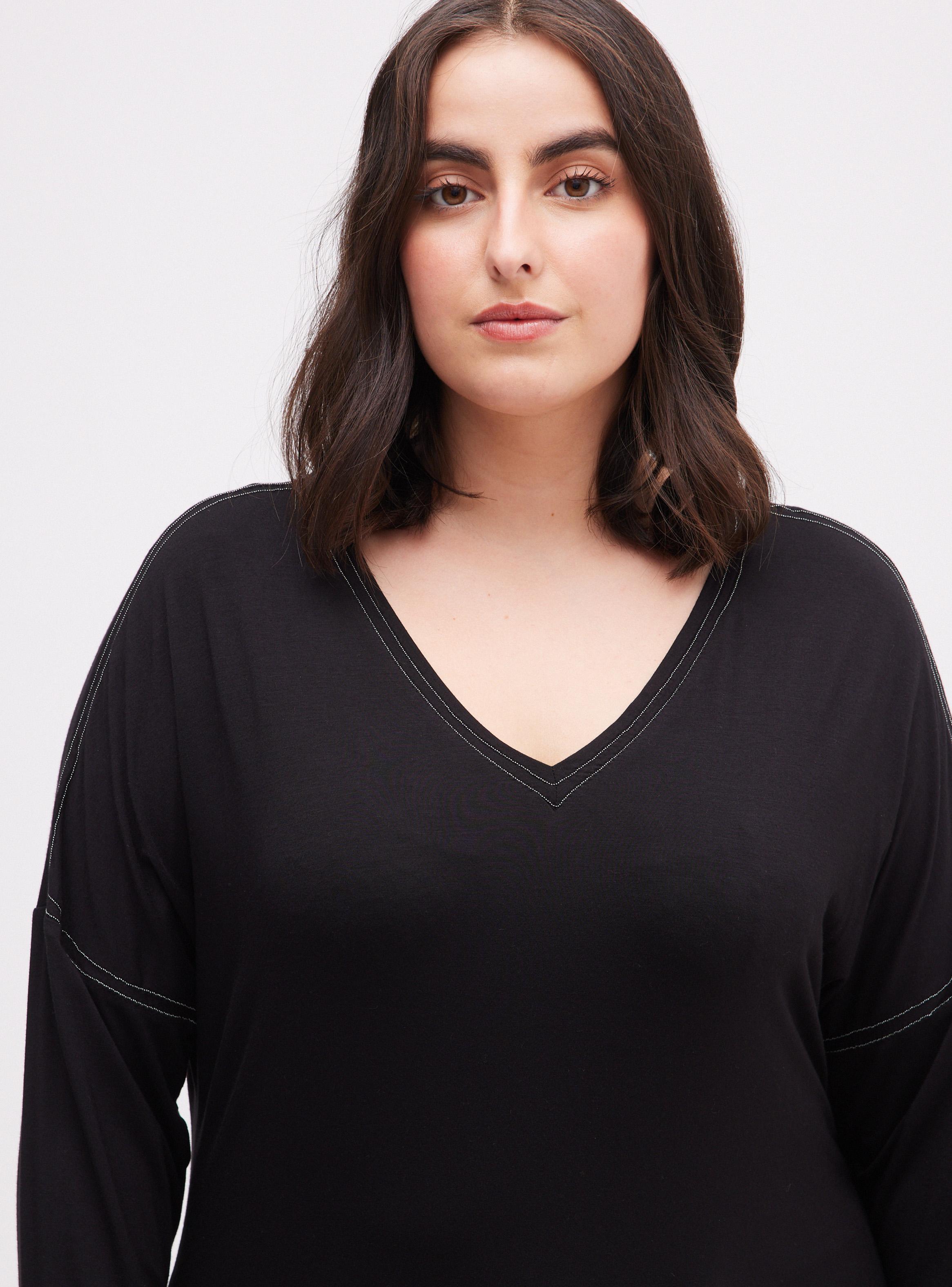 Polera Hombro Caído y Aplicación Cadena-2