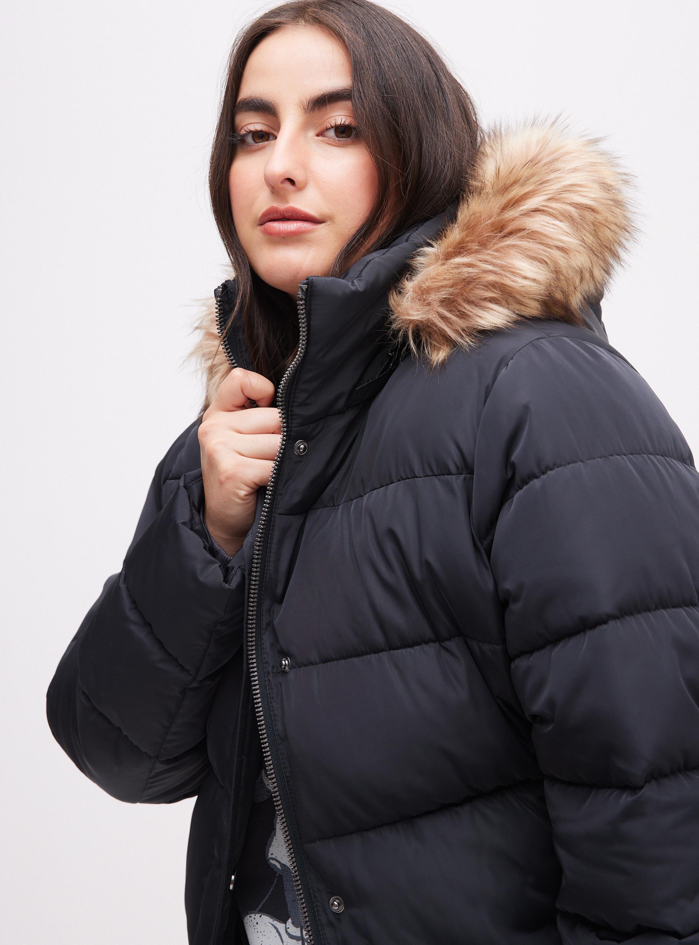 Parka Capucha con Piel Sintética-2