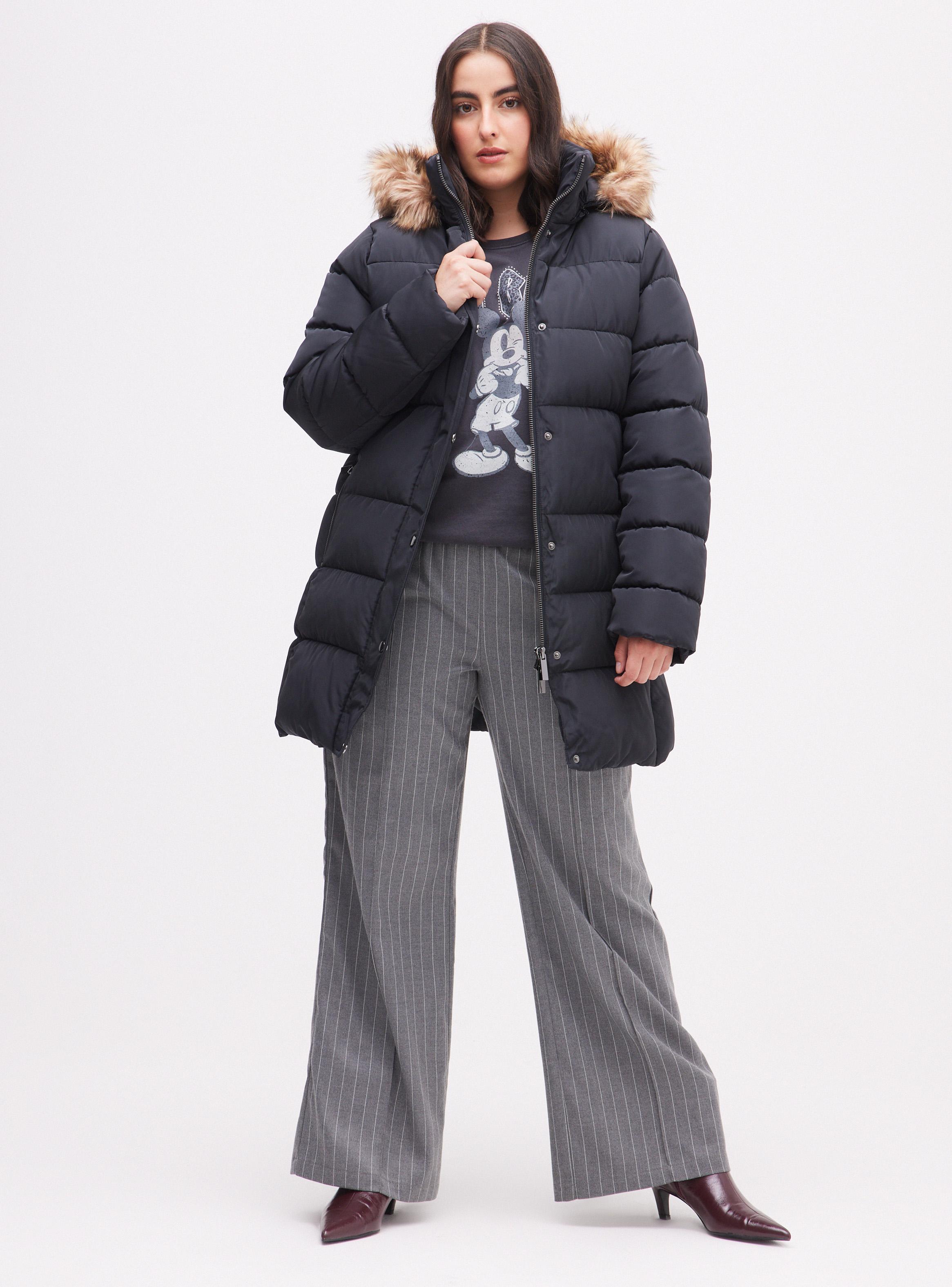 Parka Capucha con Piel Sintética-4