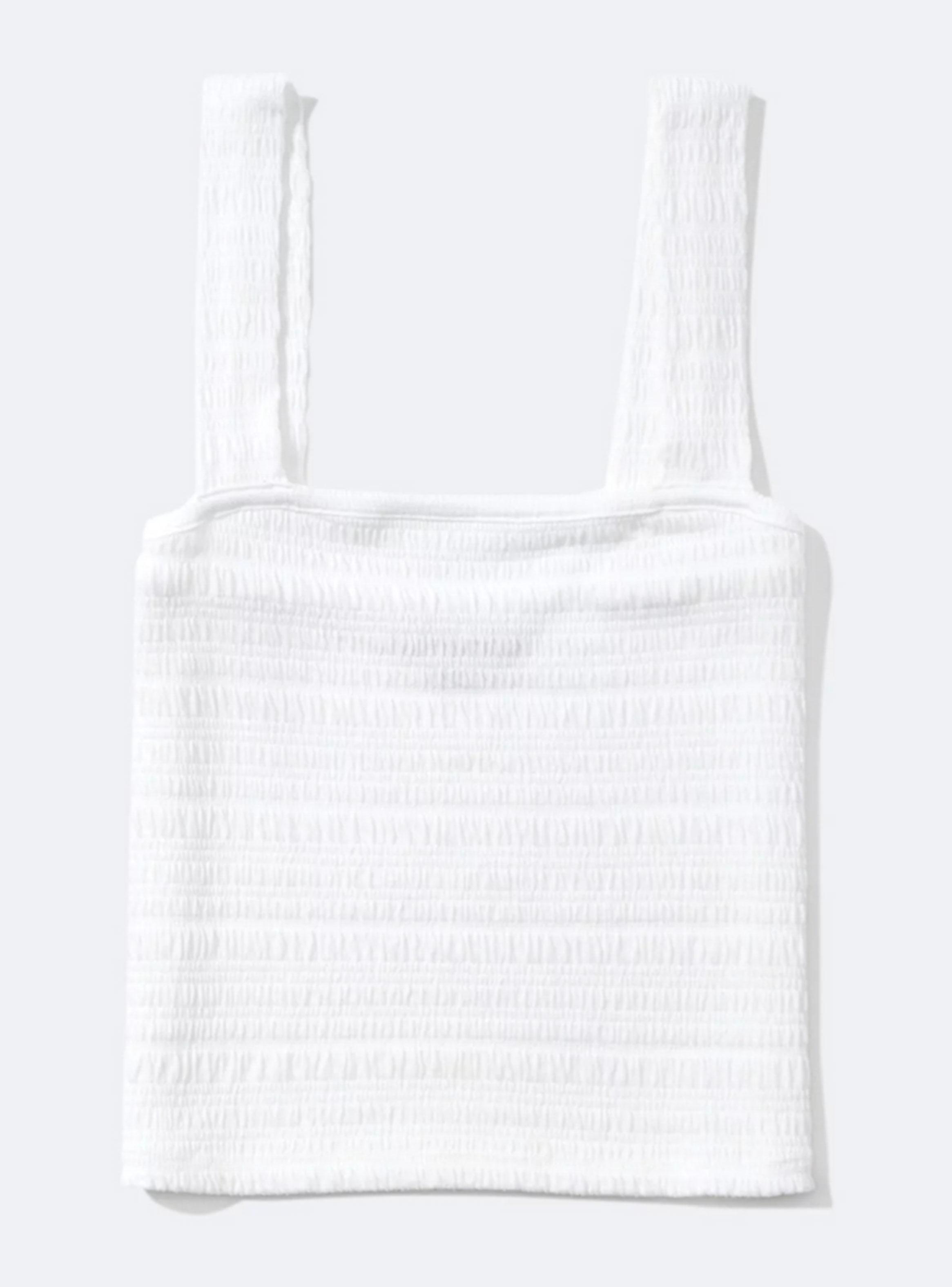 Top Sin Mangas Bordado Con Nido De Abeja-3