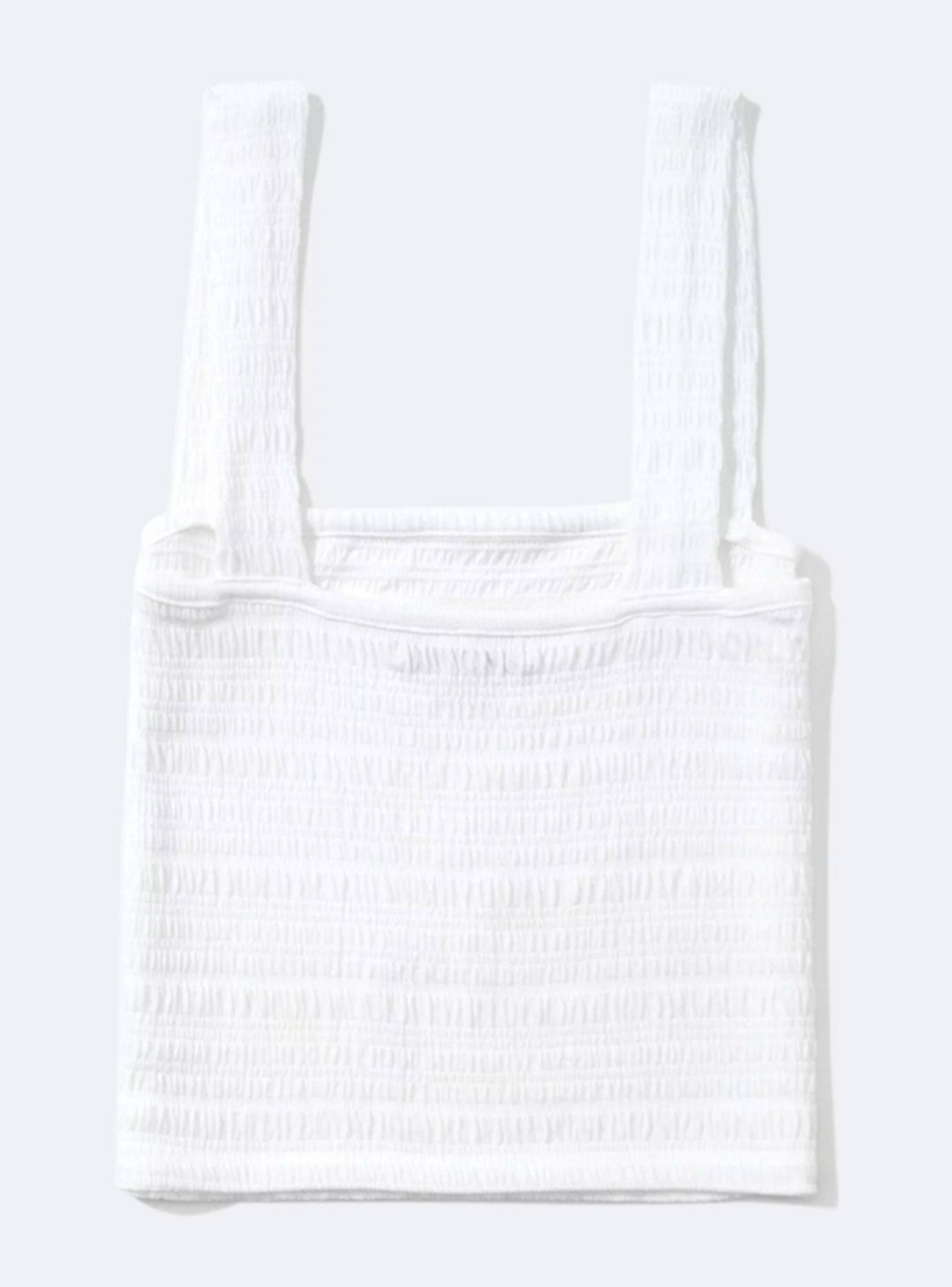 Top Sin Mangas Bordado Con Nido De Abeja-4