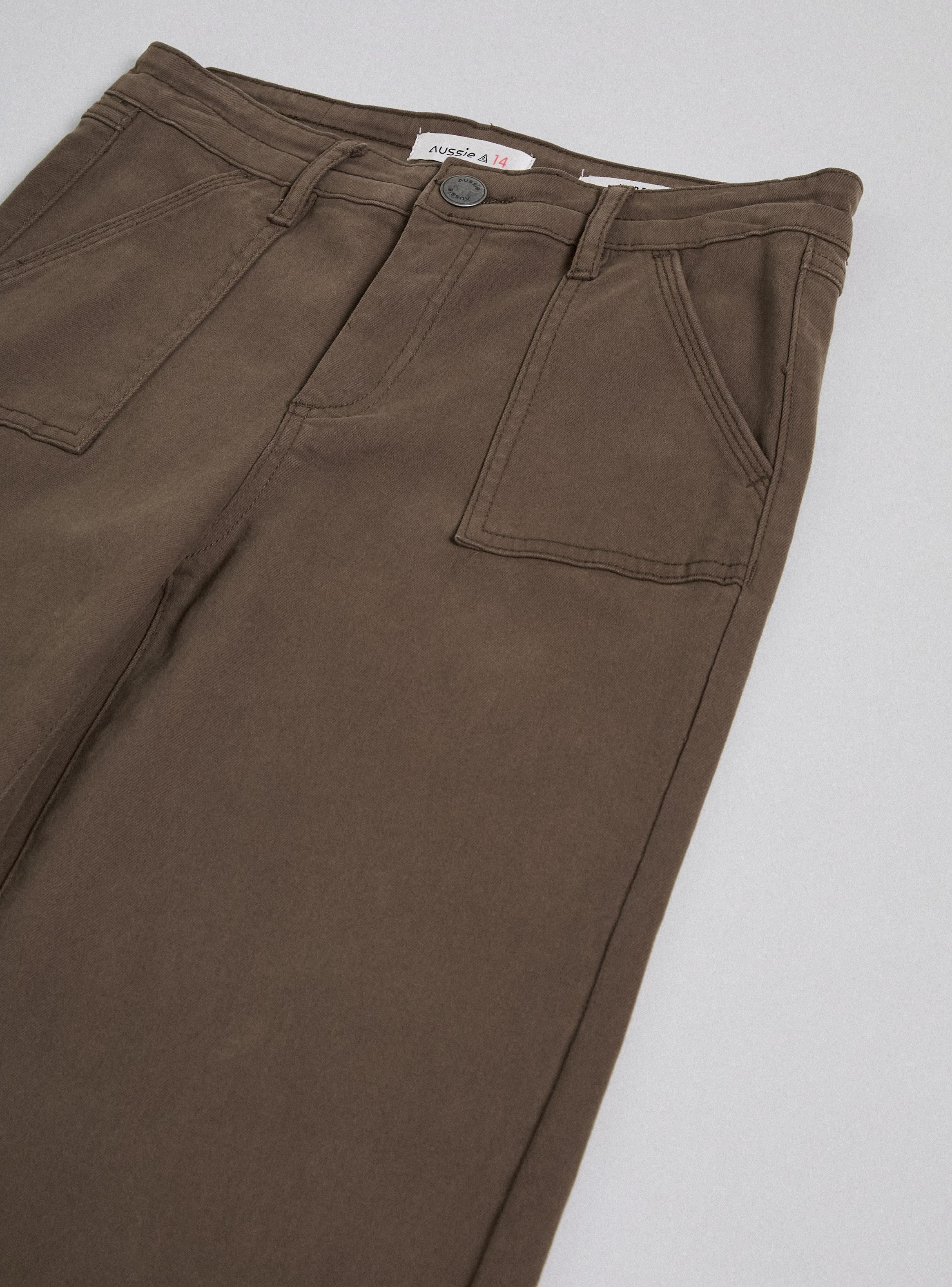 Pantalón Carpintero Wide Leg Dye con Bolsillo Algodón-3