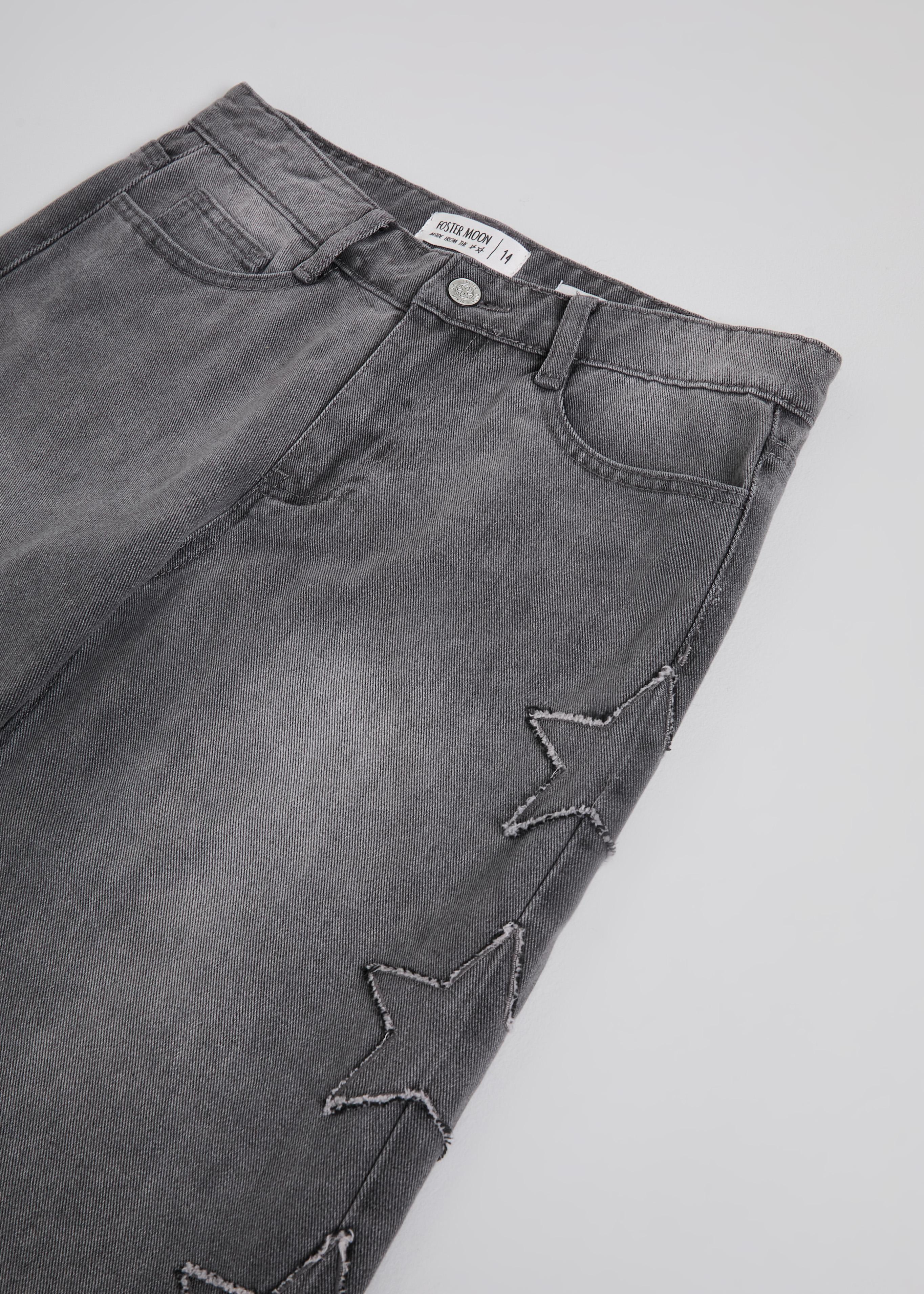 Jeans Estrellas Laterales Desflecadas-3