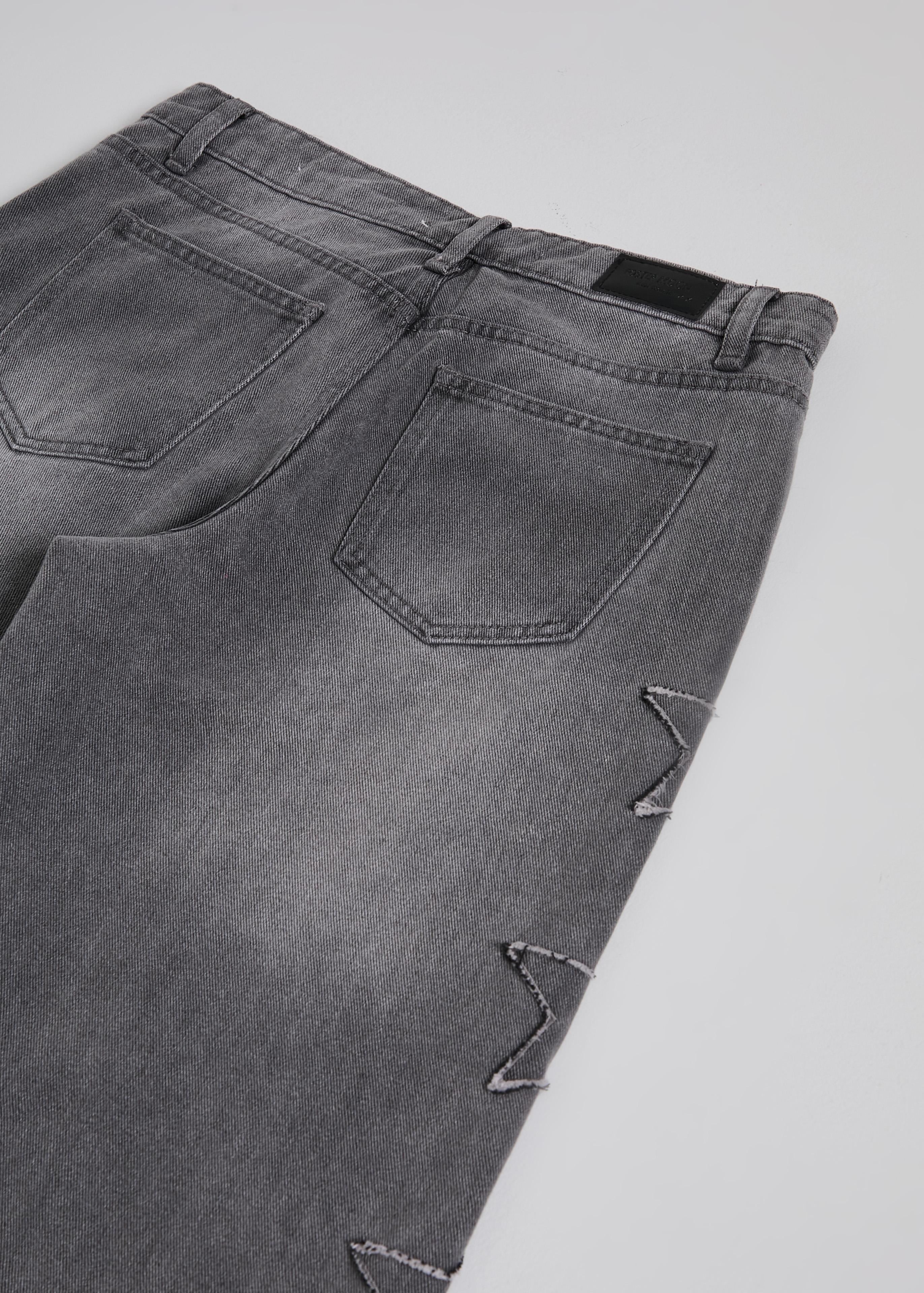 Jeans Estrellas Laterales Desflecadas-2