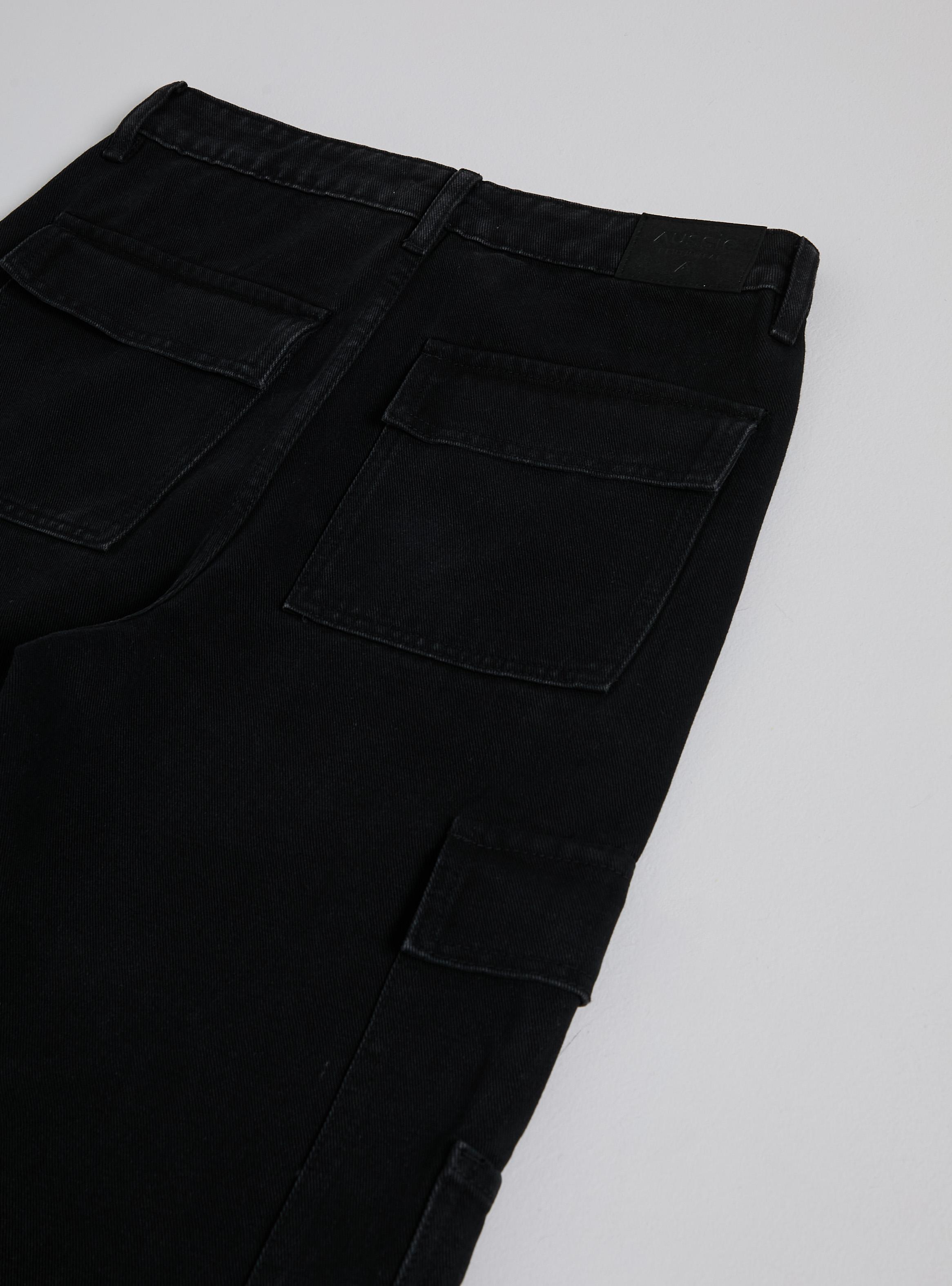 Jeans Straight Fit Bolsillo Cargo Algodón-2