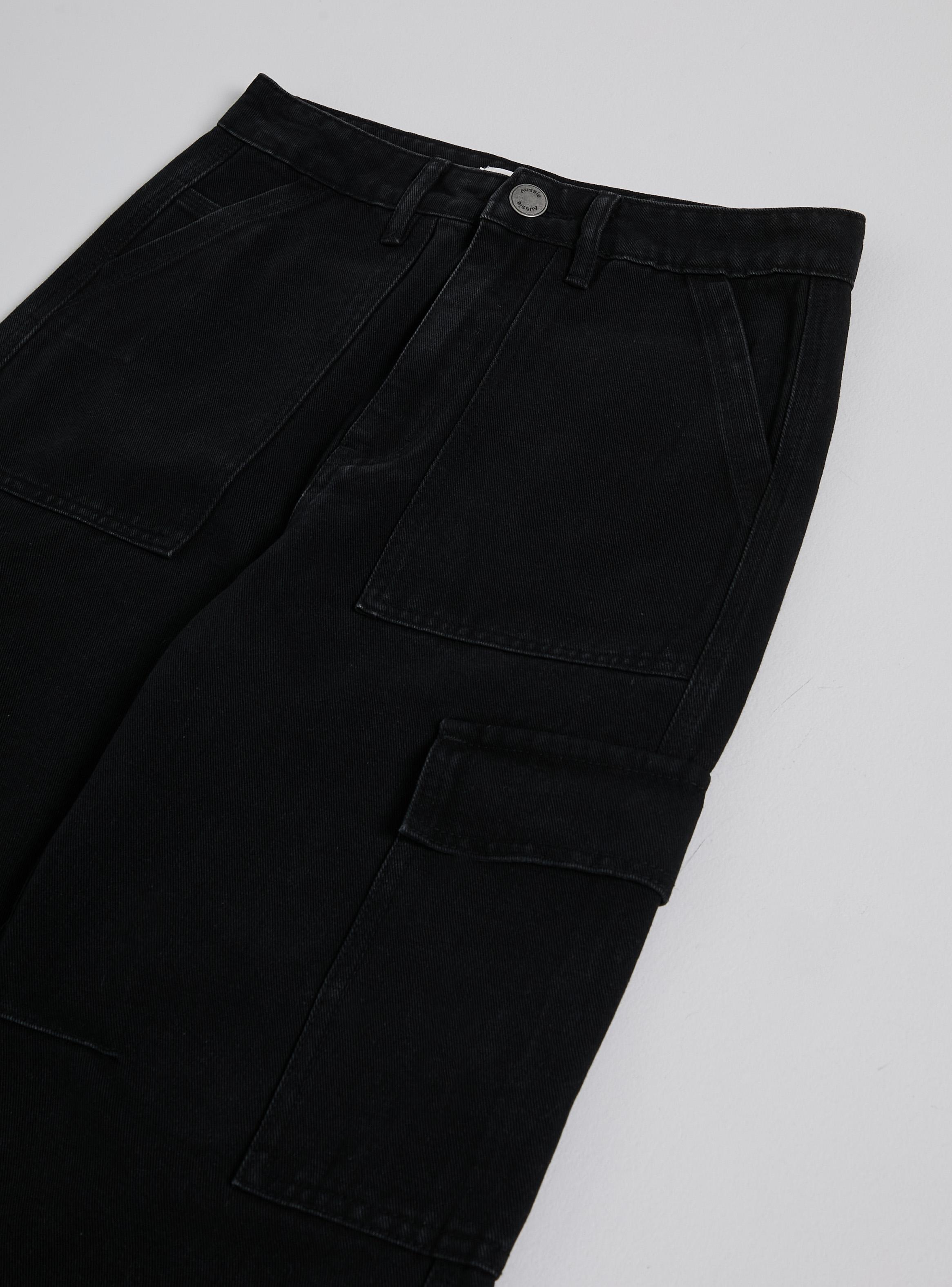 Jeans Straight Fit Bolsillo Cargo Algodón-3