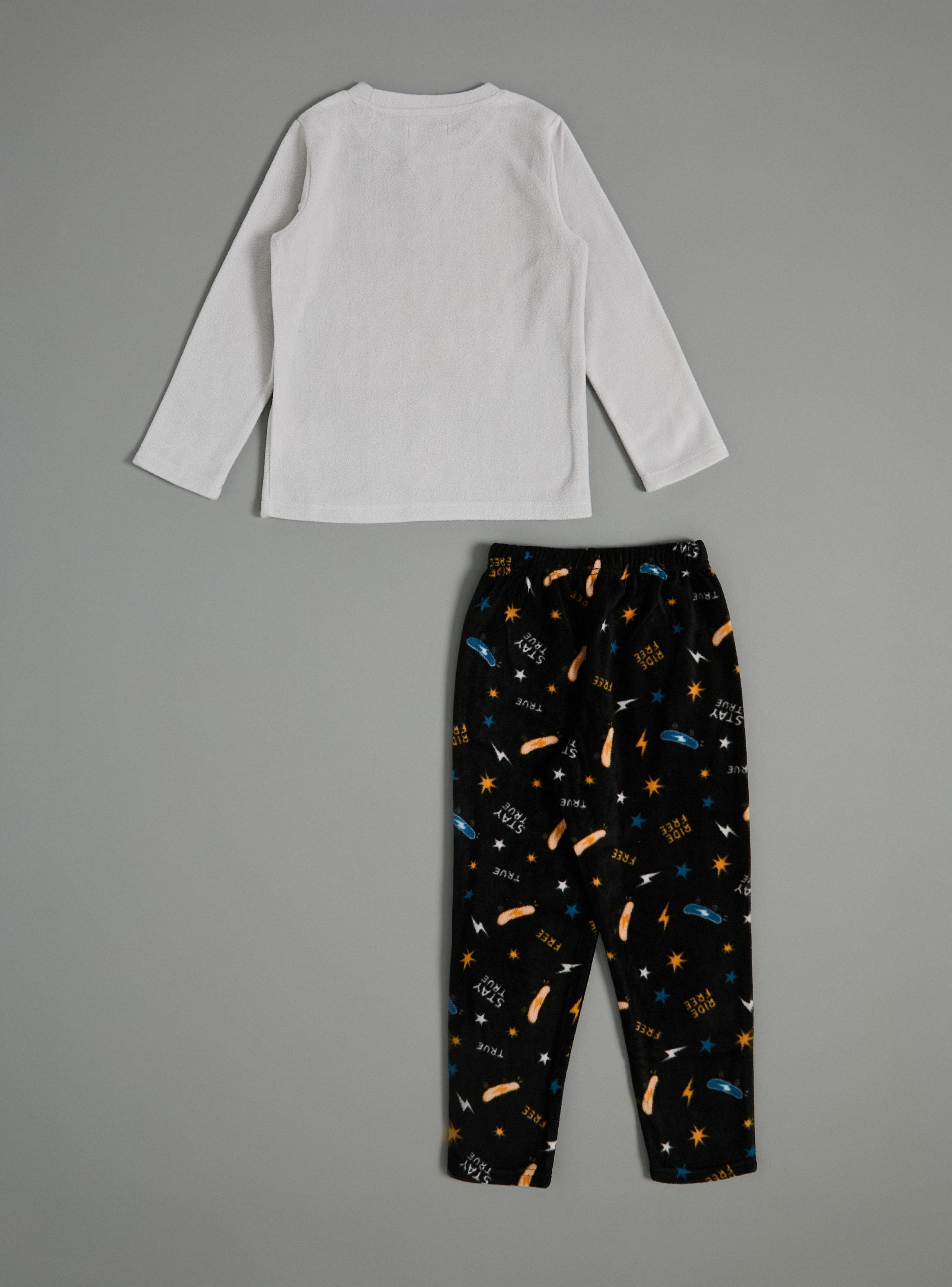 Pijama Polar con Top Aplicación Bordado-2