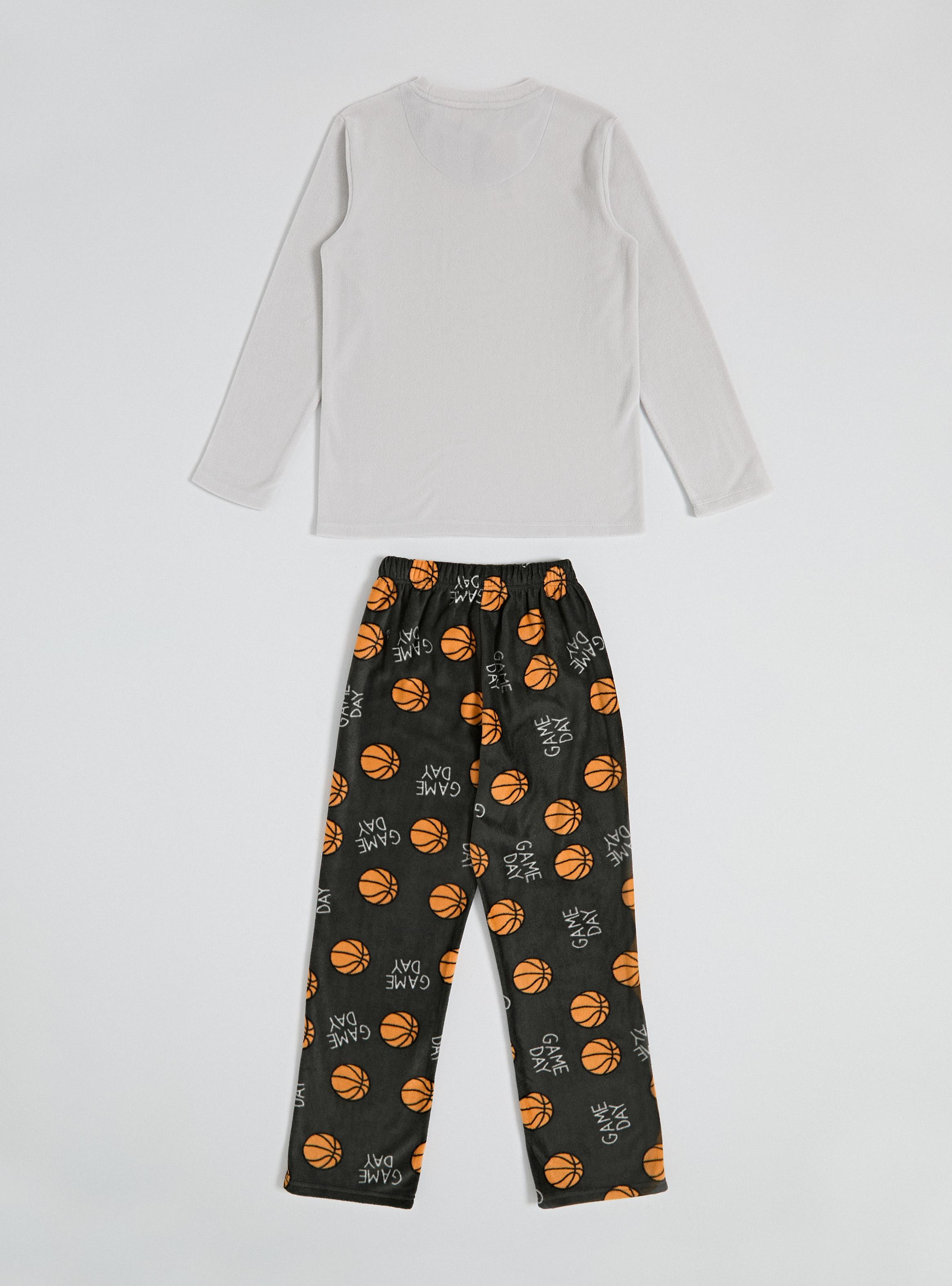 Pijama Polar con Bordado Delantero-2