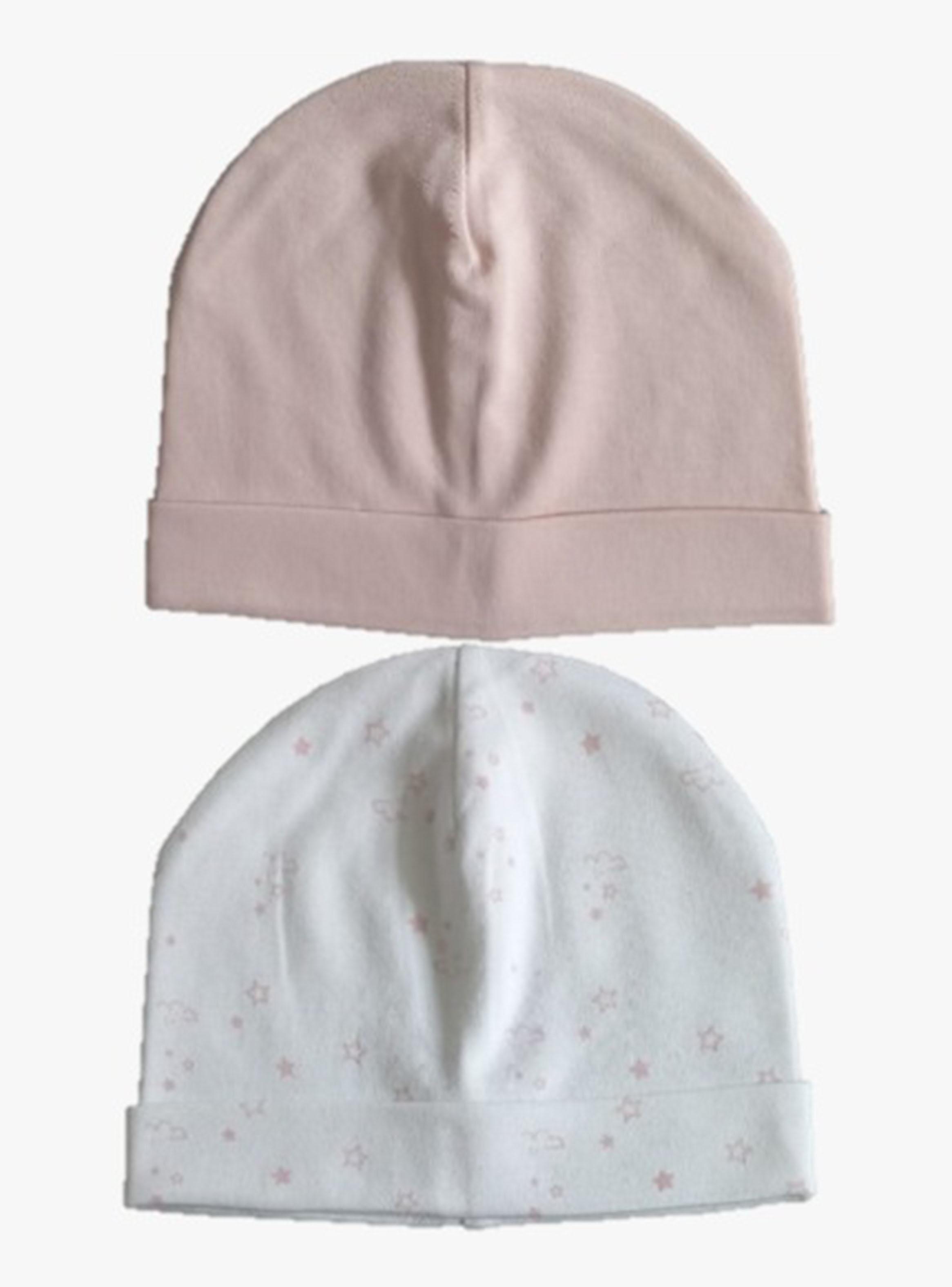 Bipack Gorro Liso y Estampado Estrellitas Niña-2