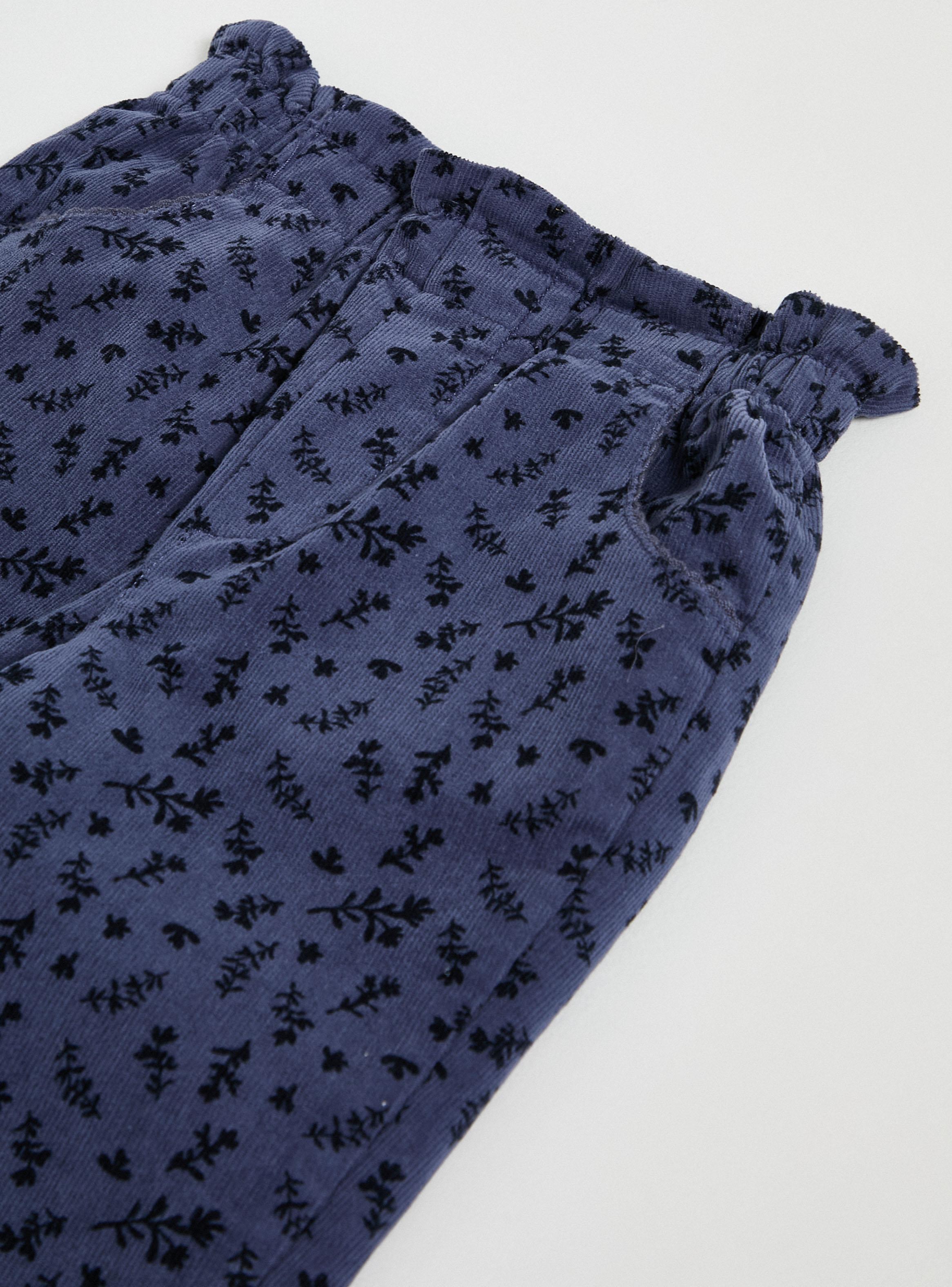 Pantalón Estampado Mini Flores a Tono-3