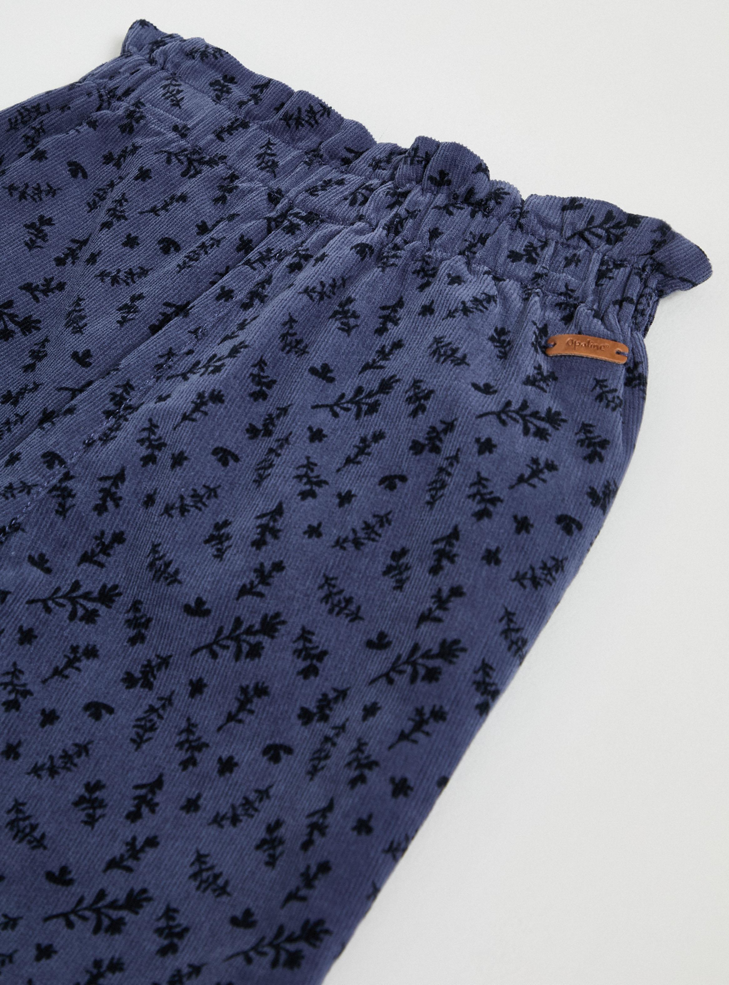 Pantalón Estampado Mini Flores a Tono-2