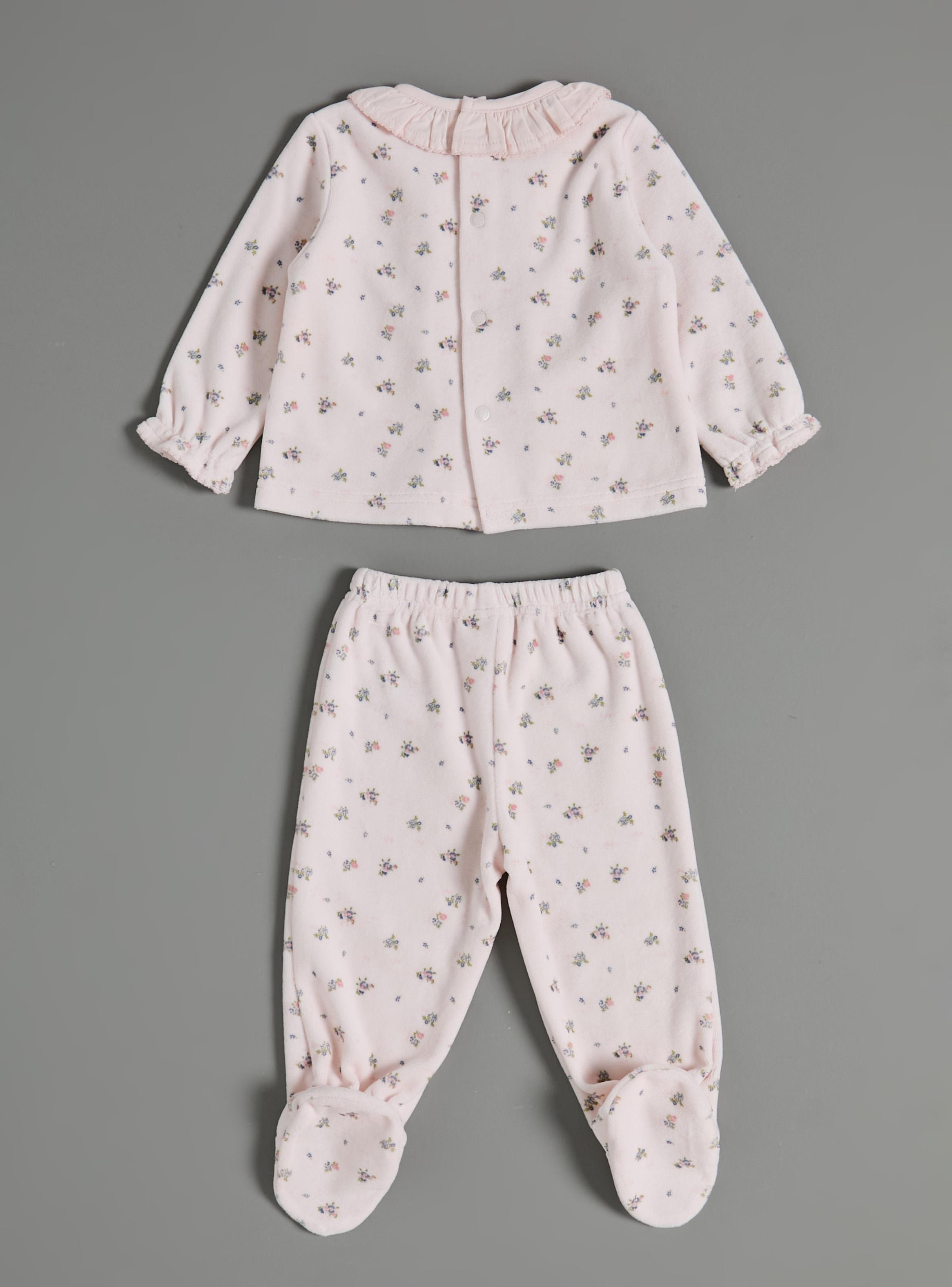 Conjunto Estampado Romántico y Picueta en Cuello-2