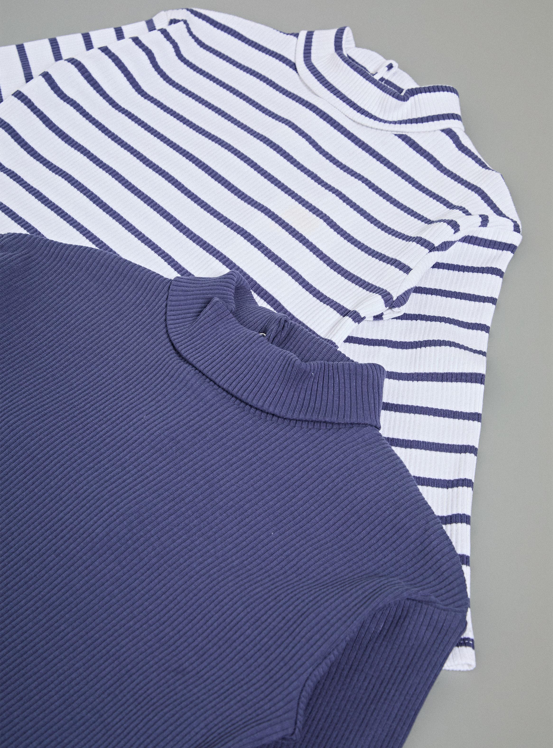 Polera Bipack Rayas y Sólido-3