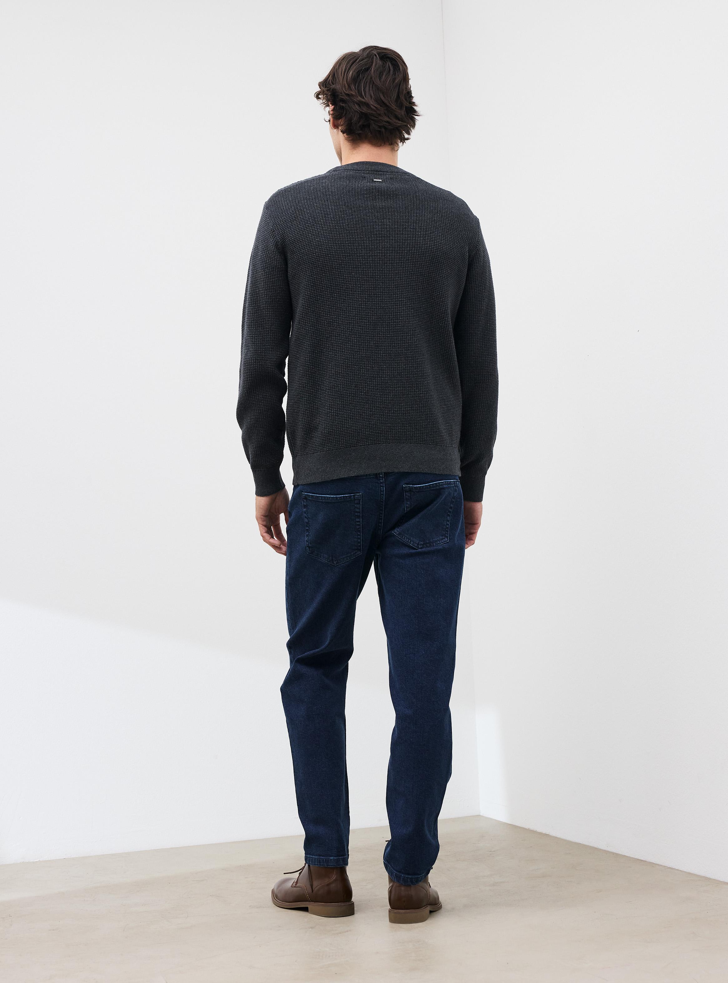 Sweater Texturado Algodón Grueso-5