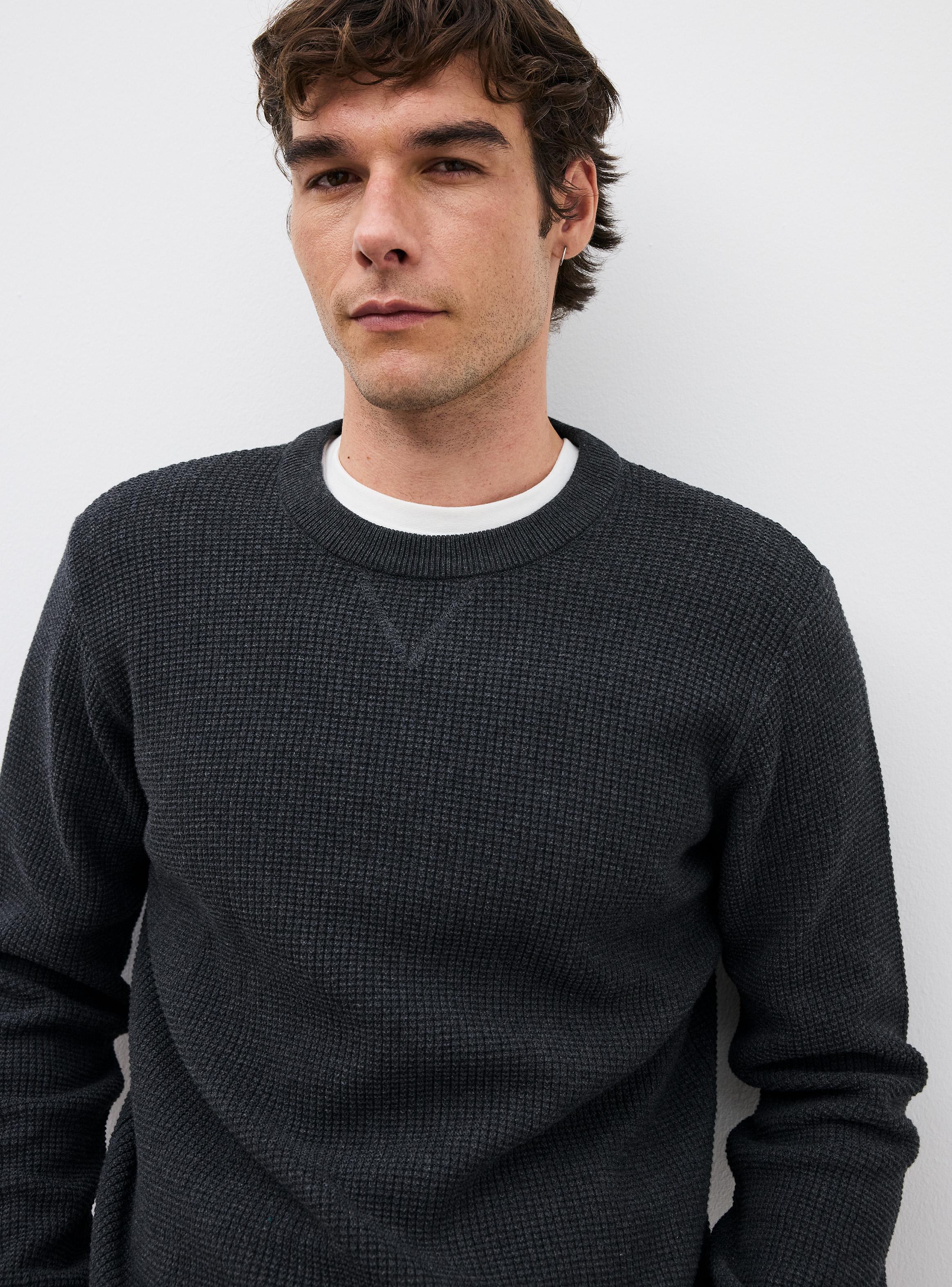 Sweater Texturado Algodón Grueso-2