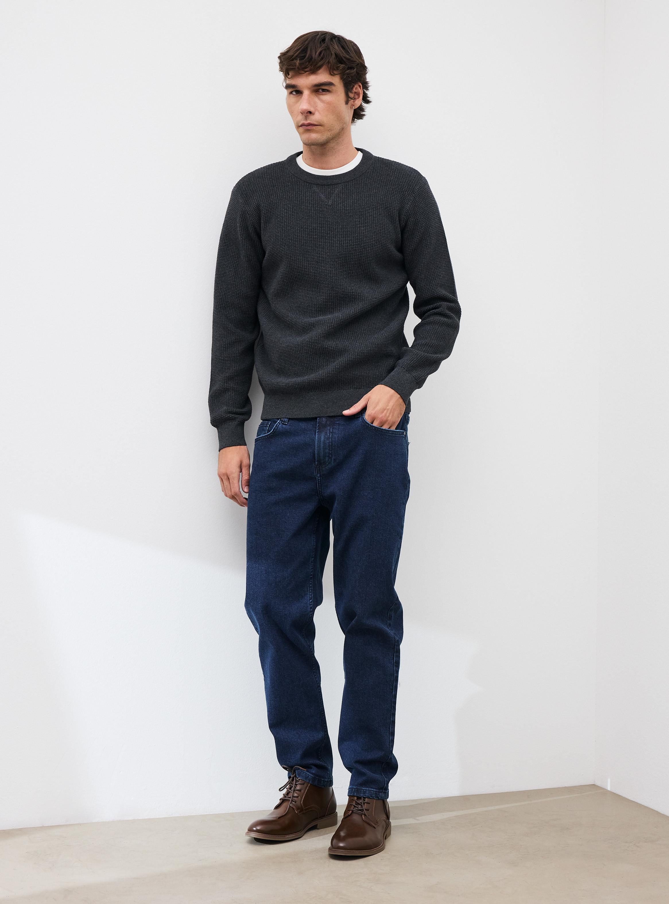 Sweater Texturado Algodón Grueso-4