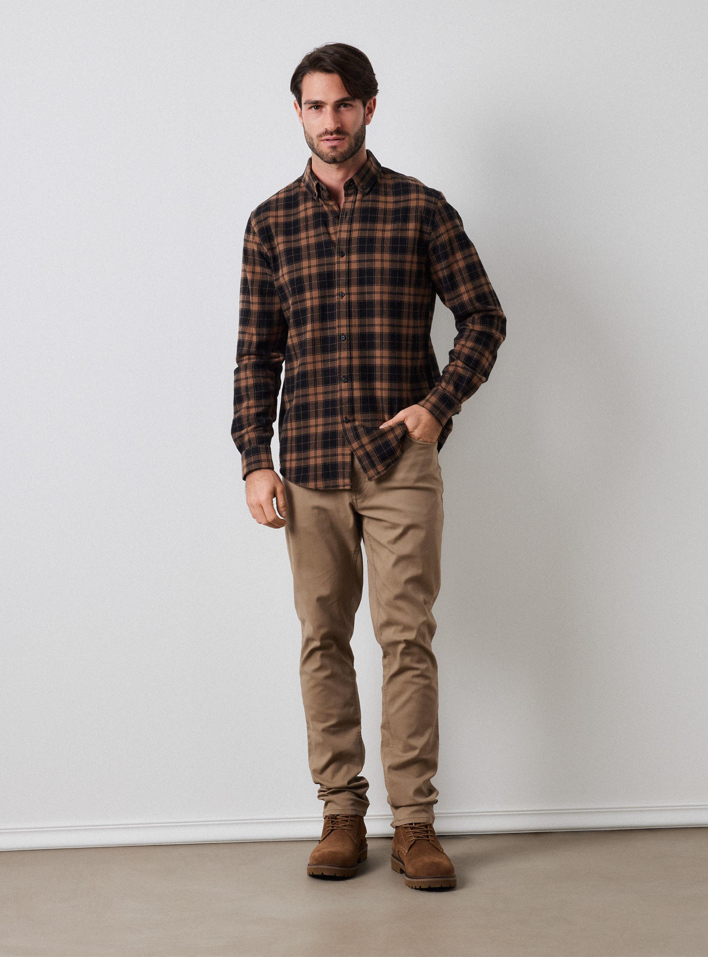 Camisa Manga Larga Franela Cuadros-4