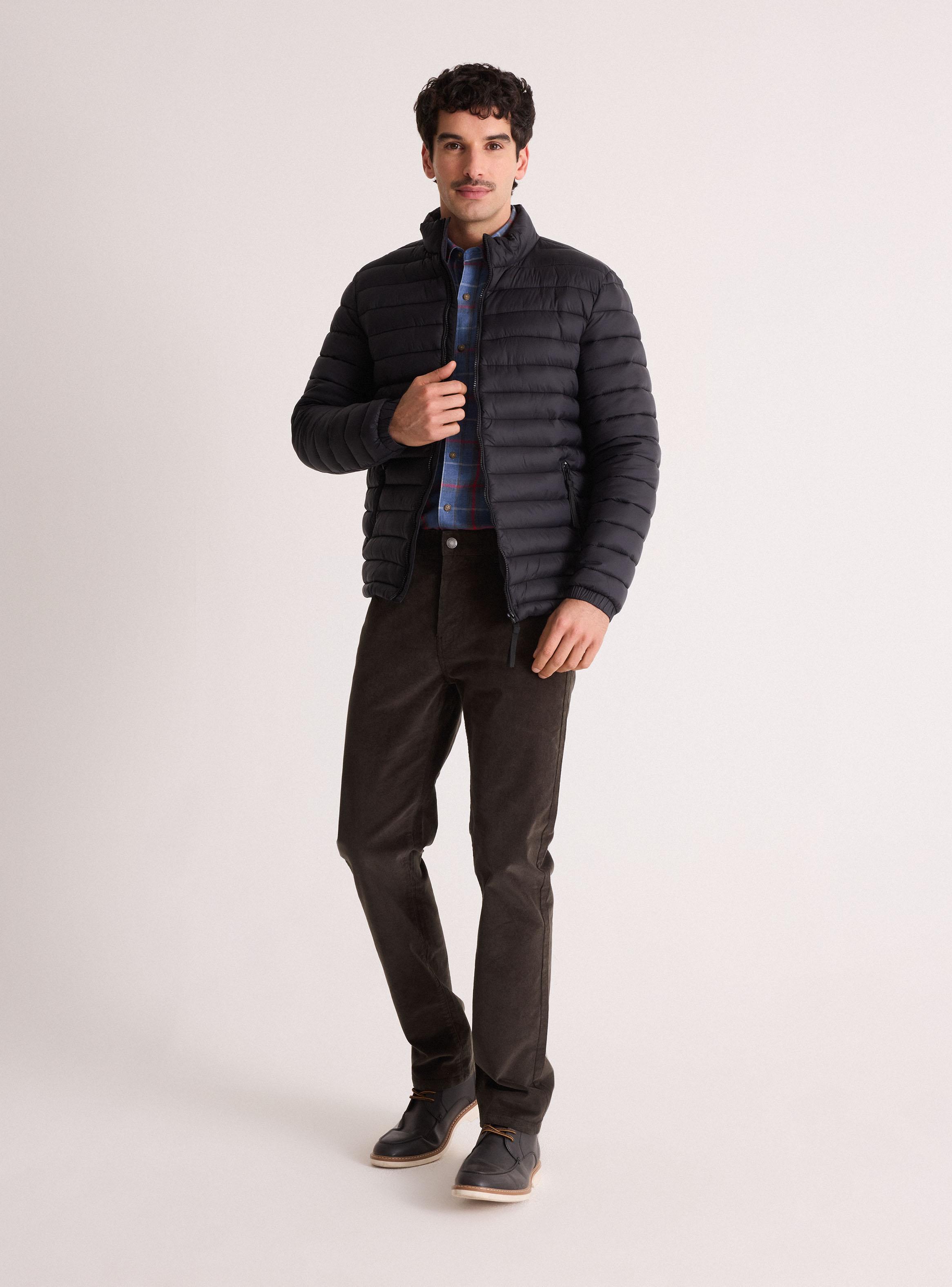 Parka Básica Casual Manga Larga-4