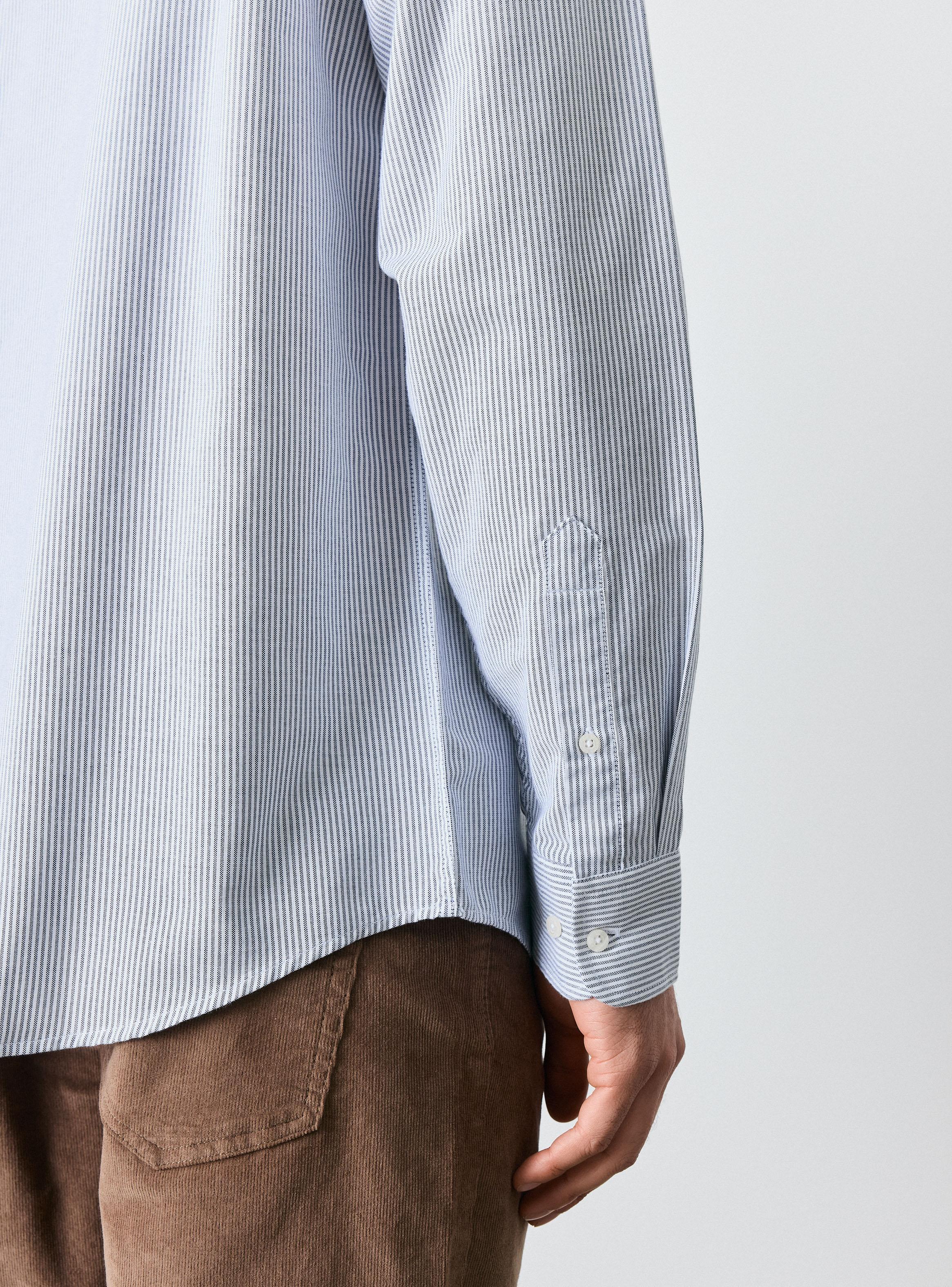 Camisa de Vestir Lineas Manga Larga-3