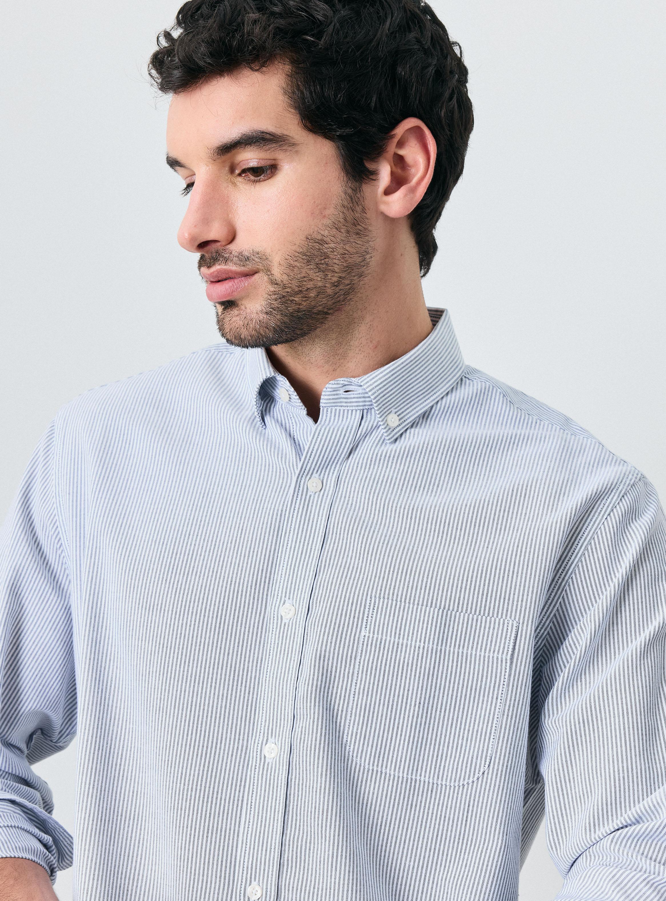 Camisa de Vestir Lineas Manga Larga-2