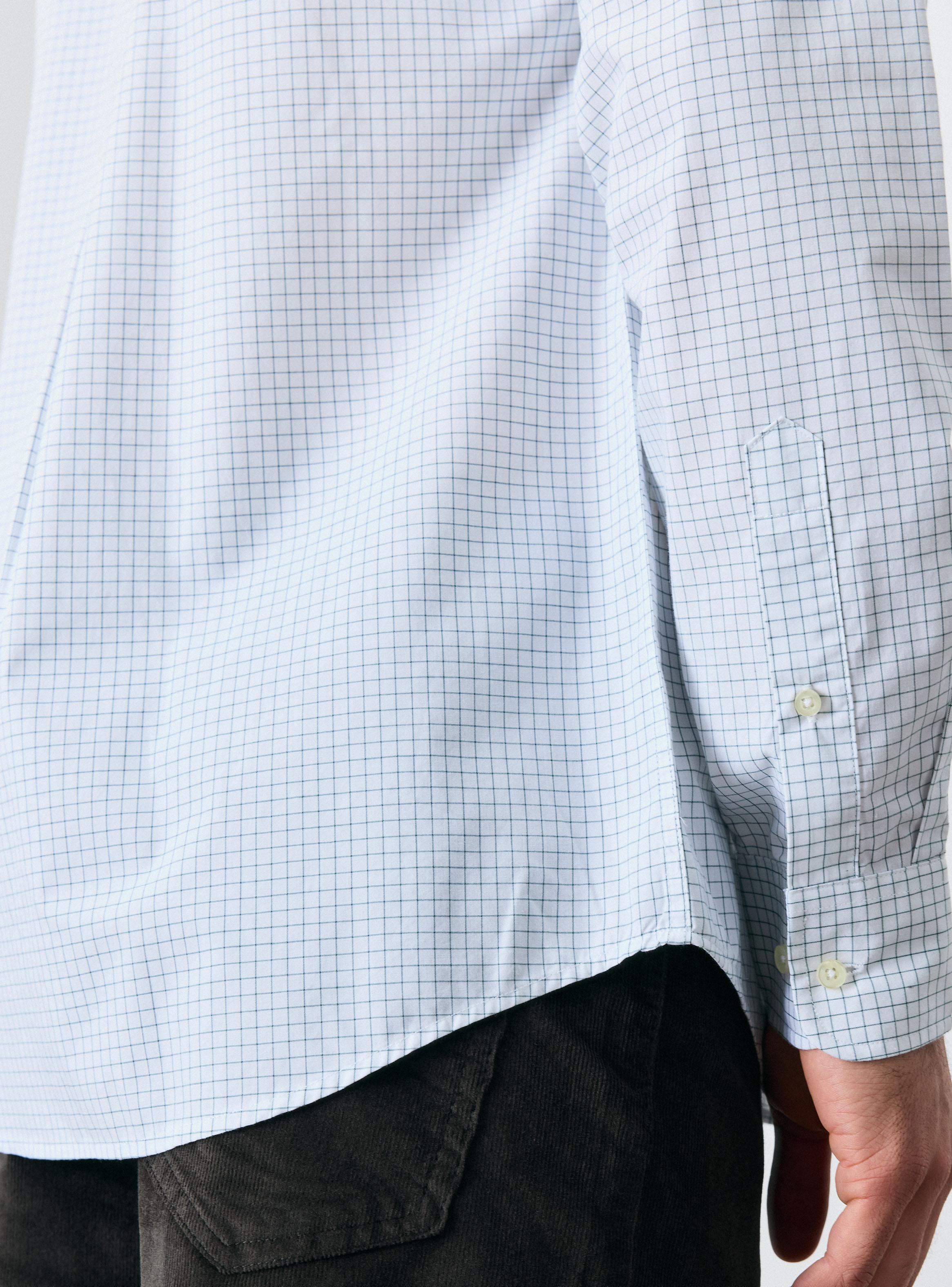 Camisa Vestir Cuadros Manga Larga-3