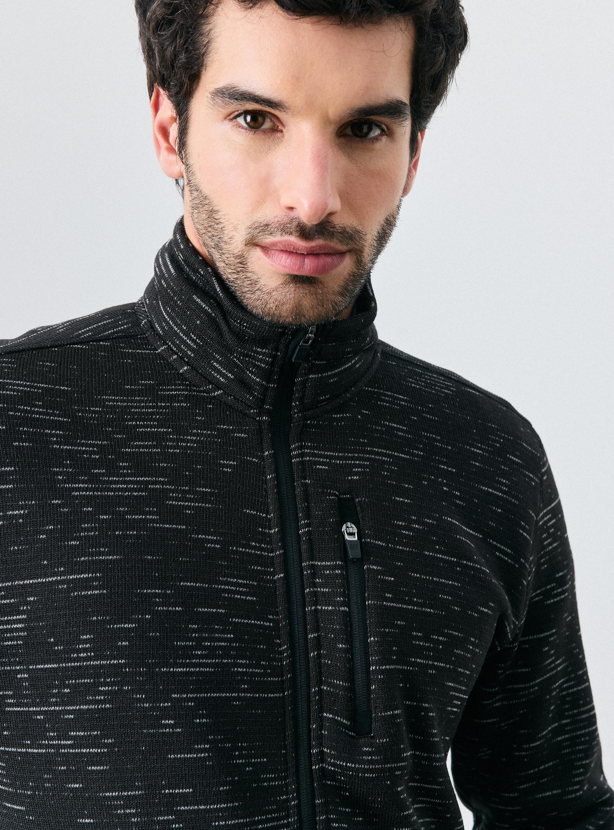 Polar Full Zipper Suede Manga Larga-2