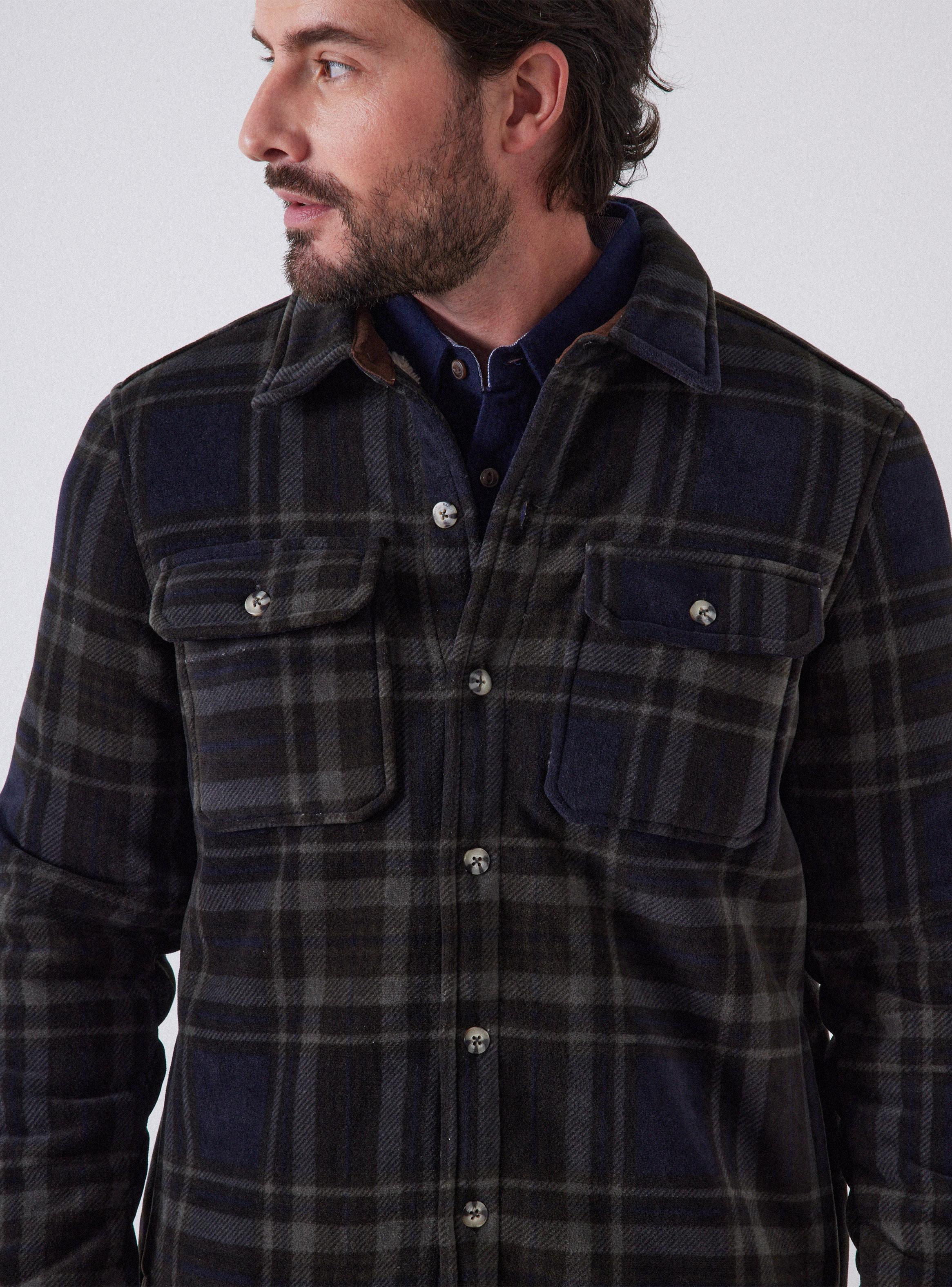 Chaqueta Estampada Cuadros-3