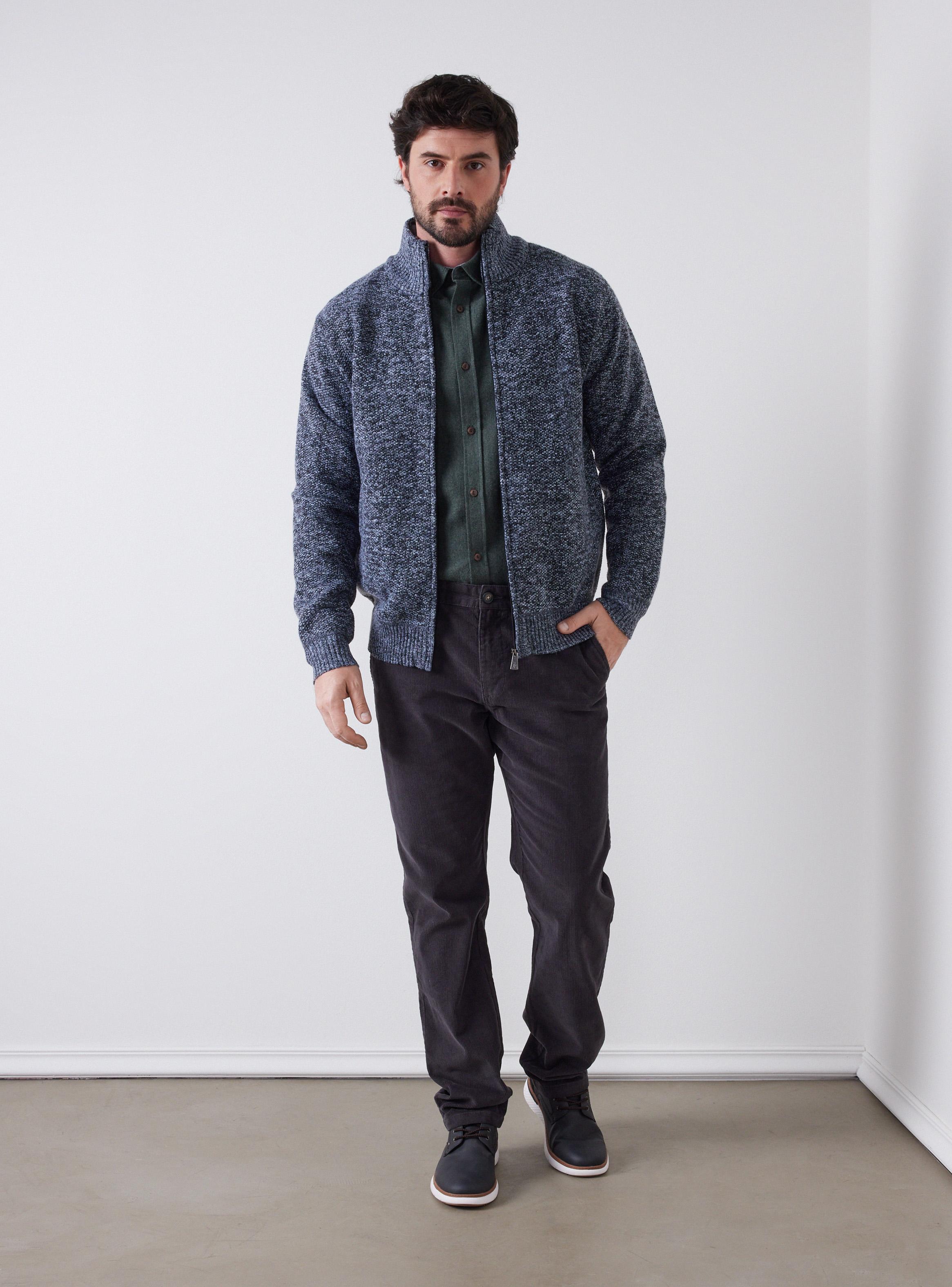 Sweater Liso Cierre Completo-4