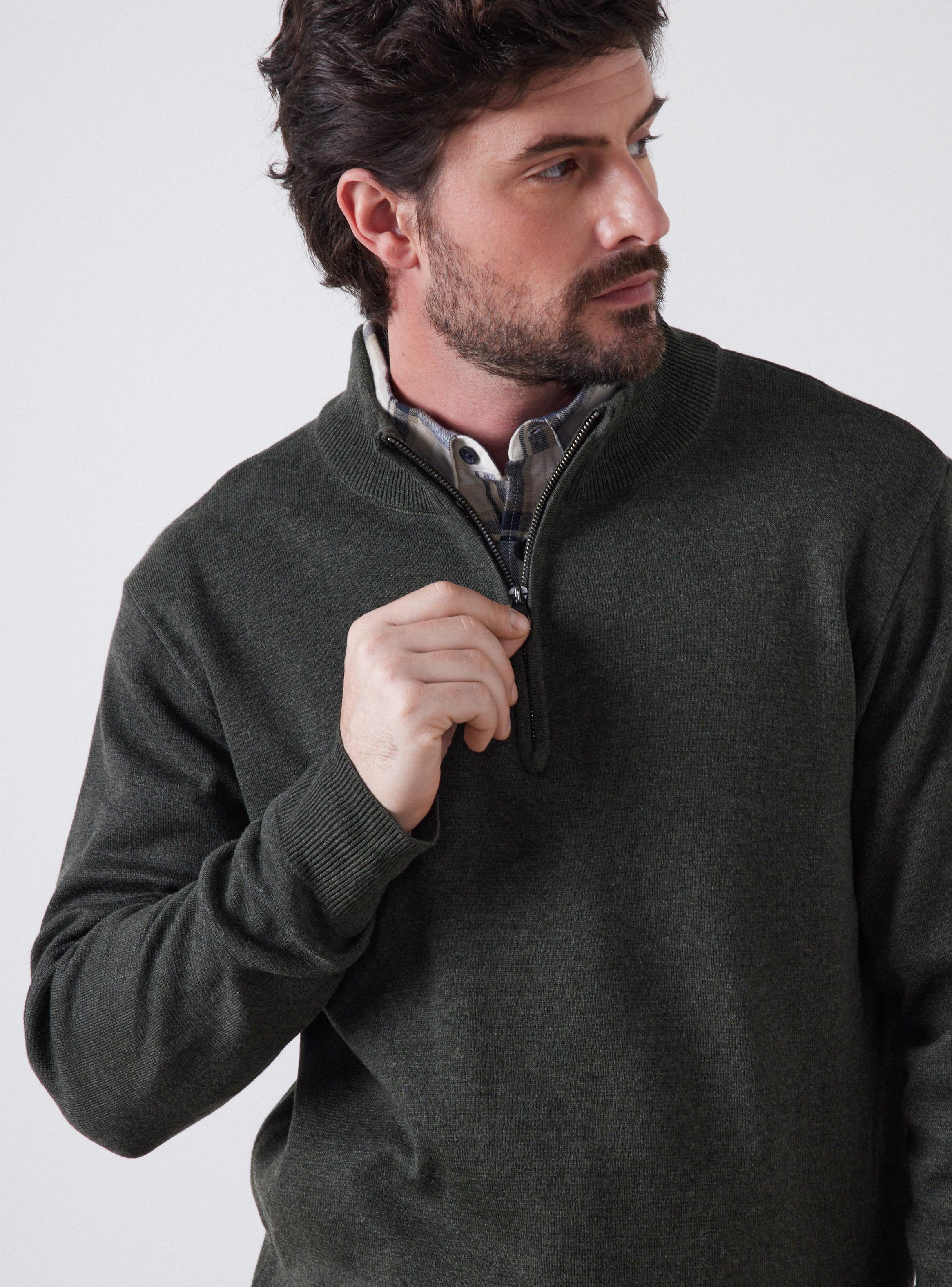 Sweater Medio Cierre Casual-2