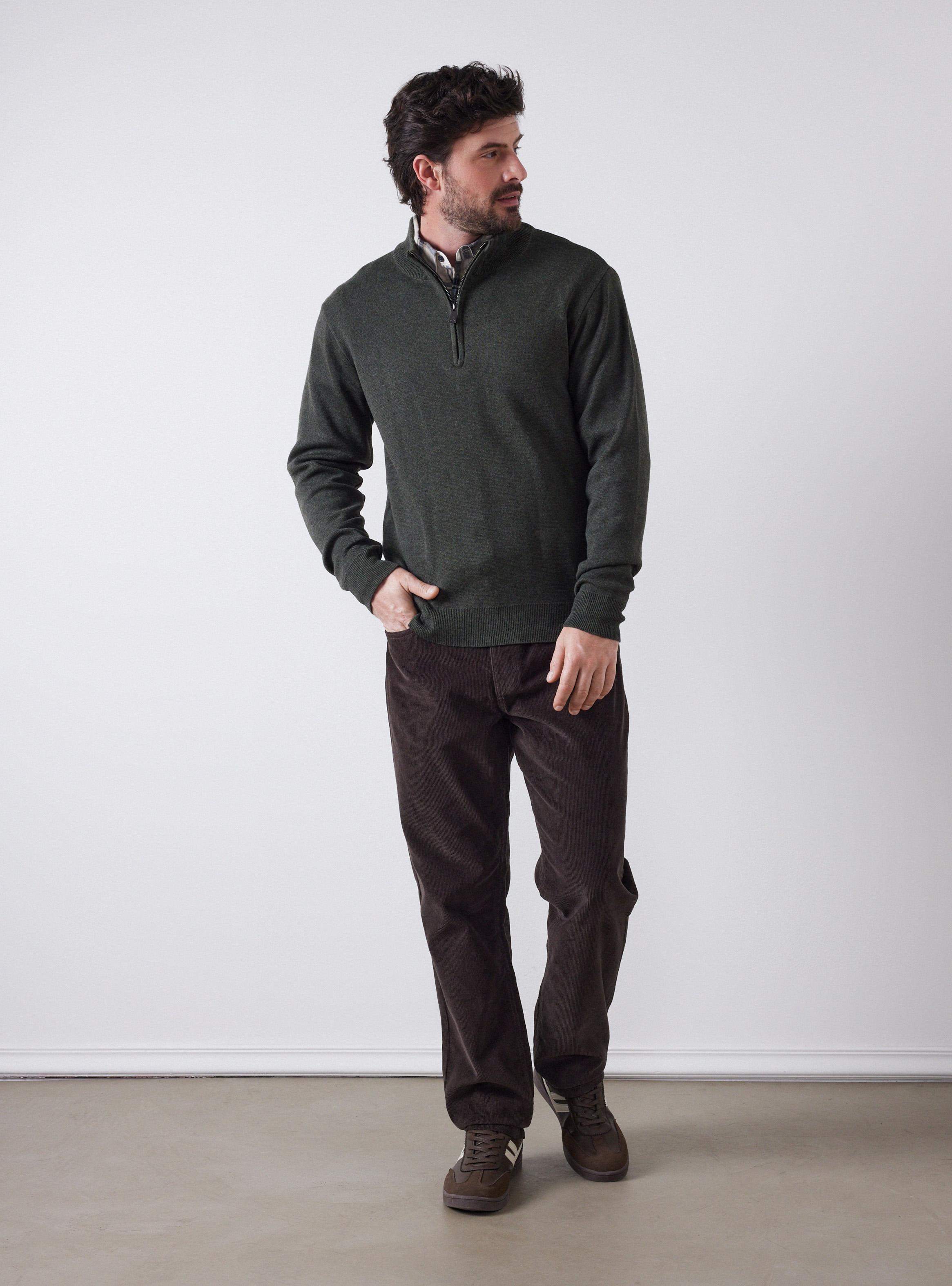 Sweater Medio Cierre Casual-4