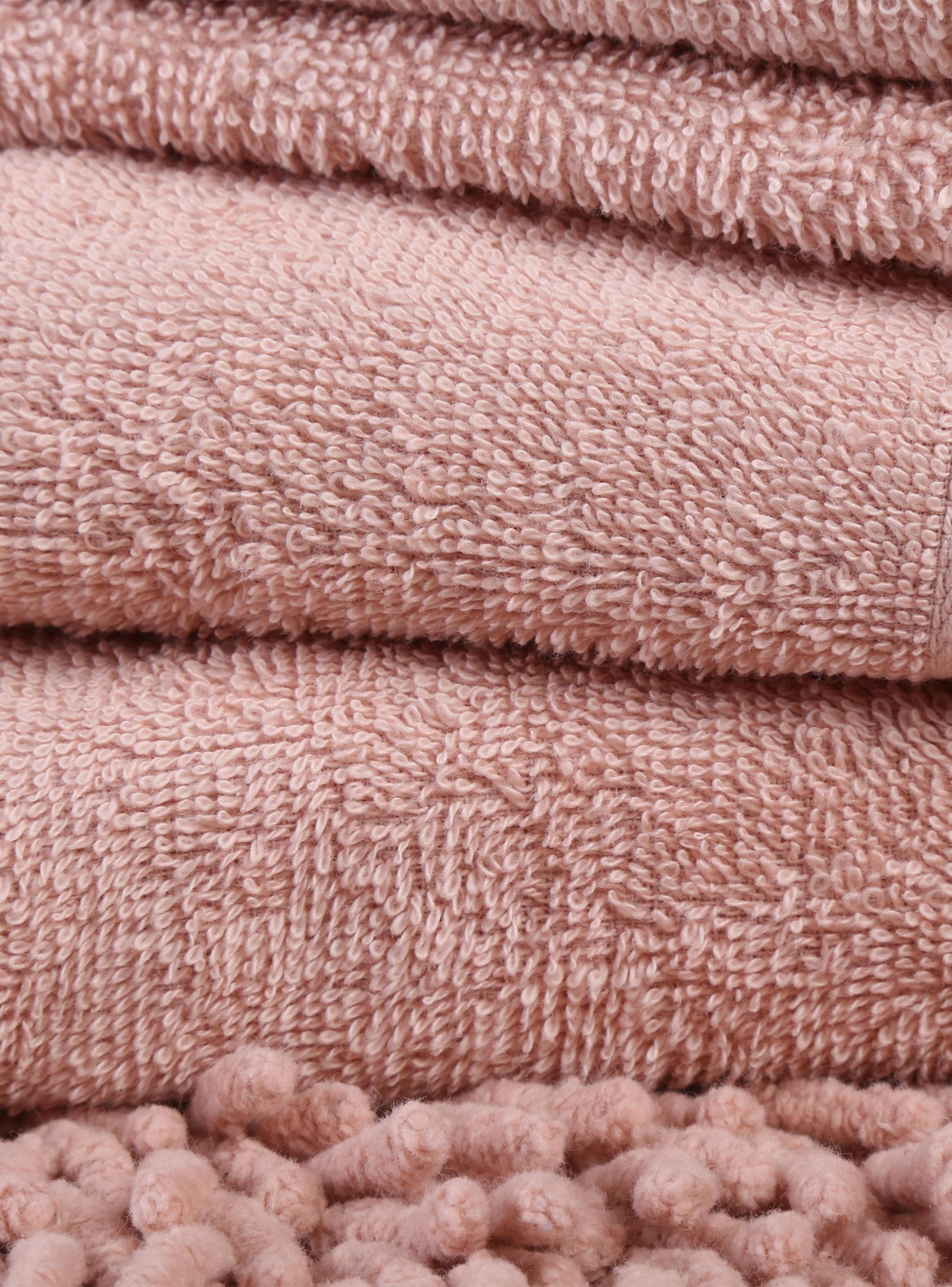 Set de Toallas 5 Piezas New 420 Grs Rosa Algodón-1