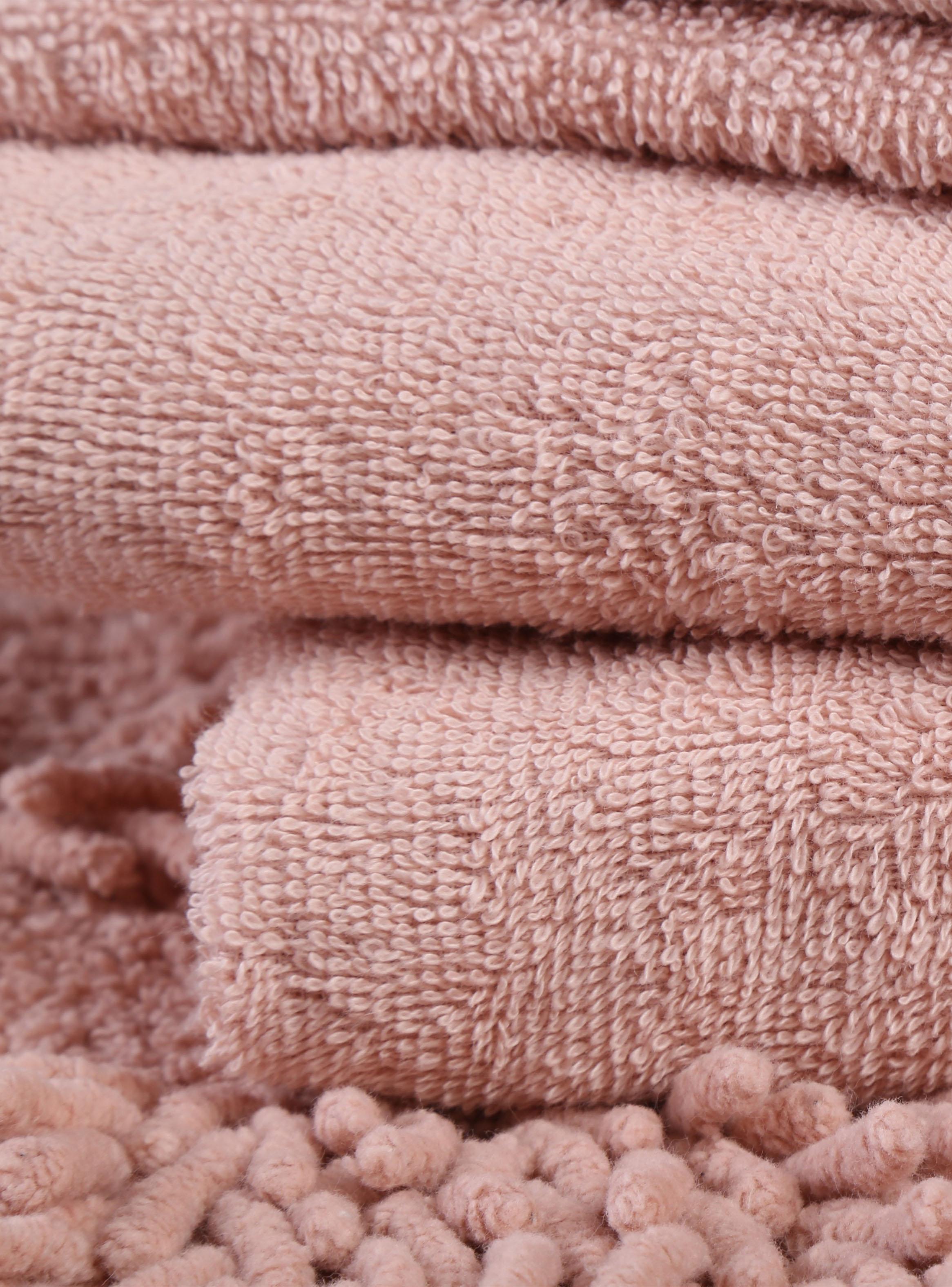 Set de Toallas 5 Piezas New 420 Grs Rosa Algodón-2