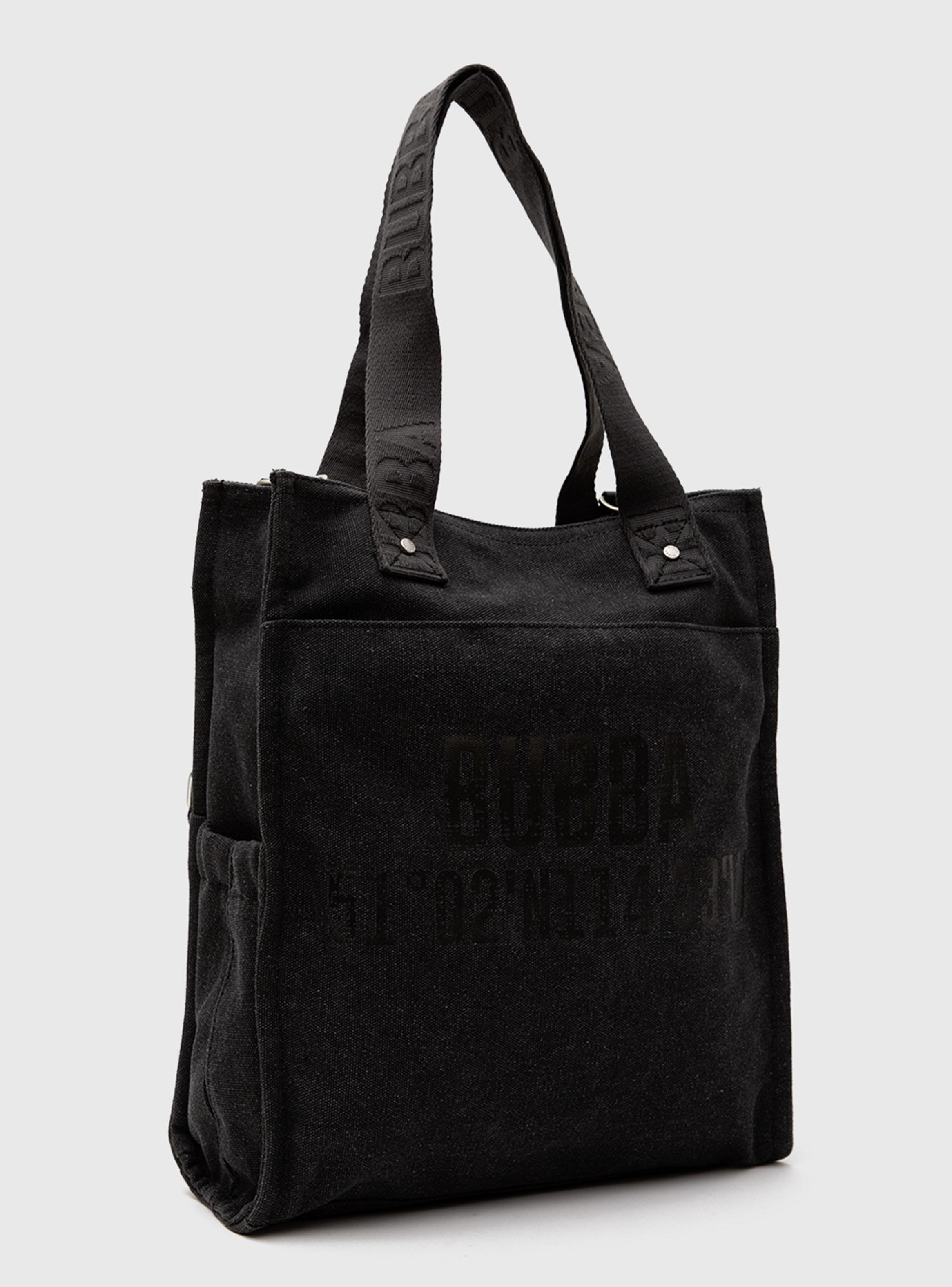 Cartera Long Tote Canvas Black-2