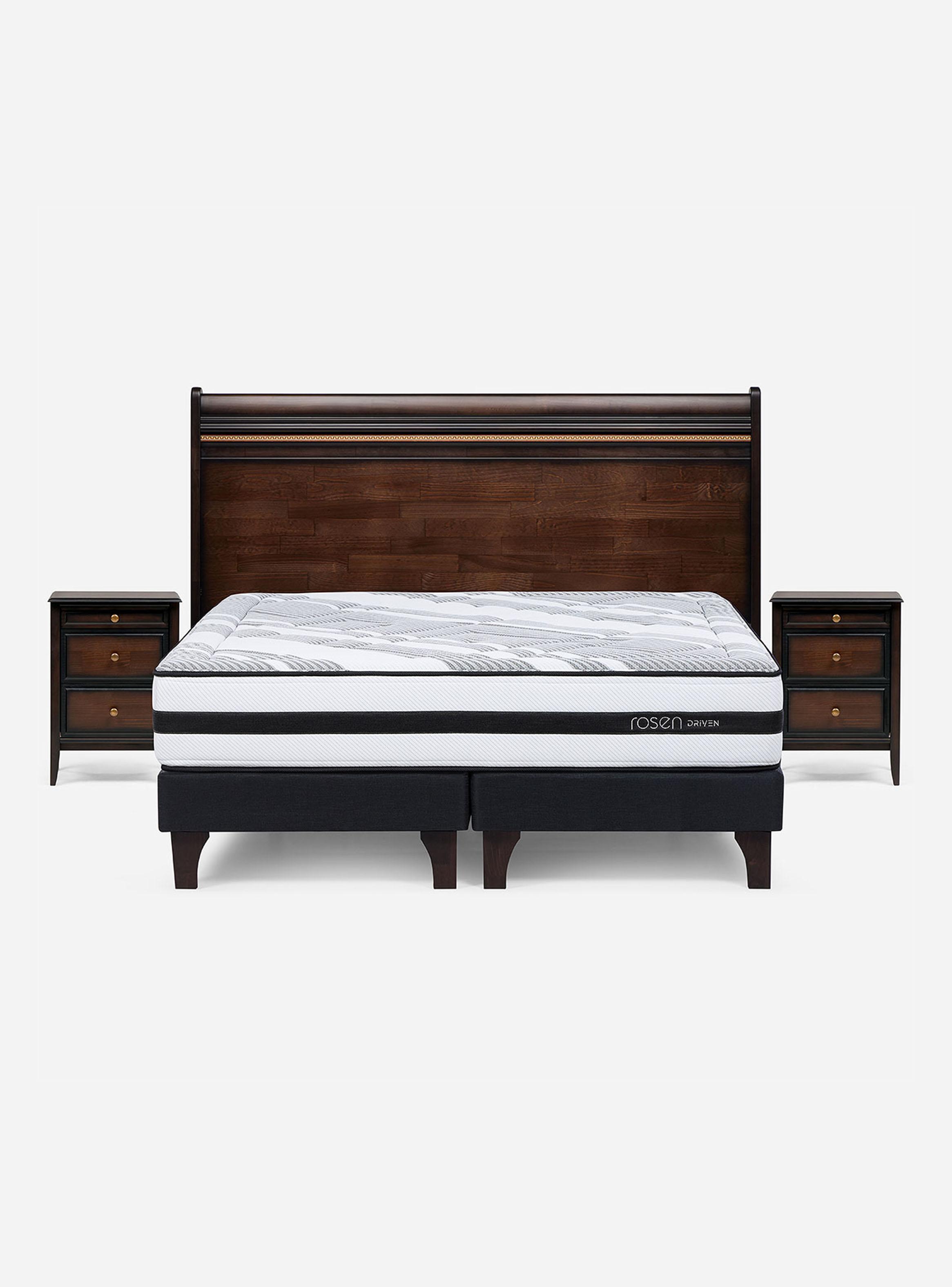 Cama Driven Opera II King Base Dividida + Respaldo + Veladores-1