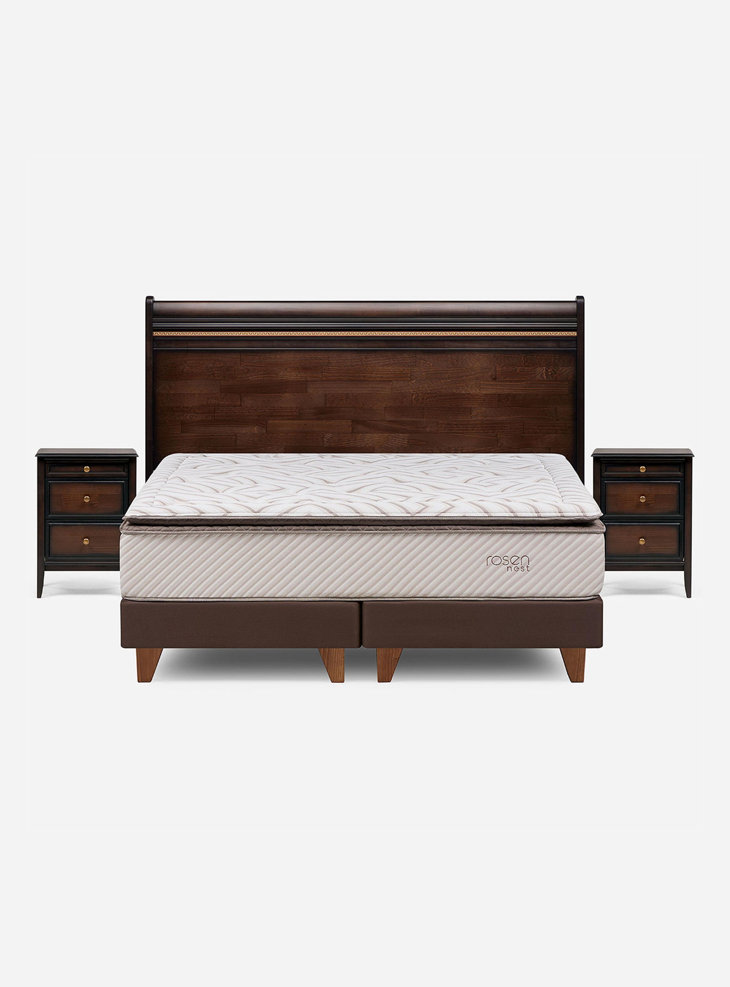 Cama Nest Opera II Súper King Base Dividida + Respaldo + Veladores-1