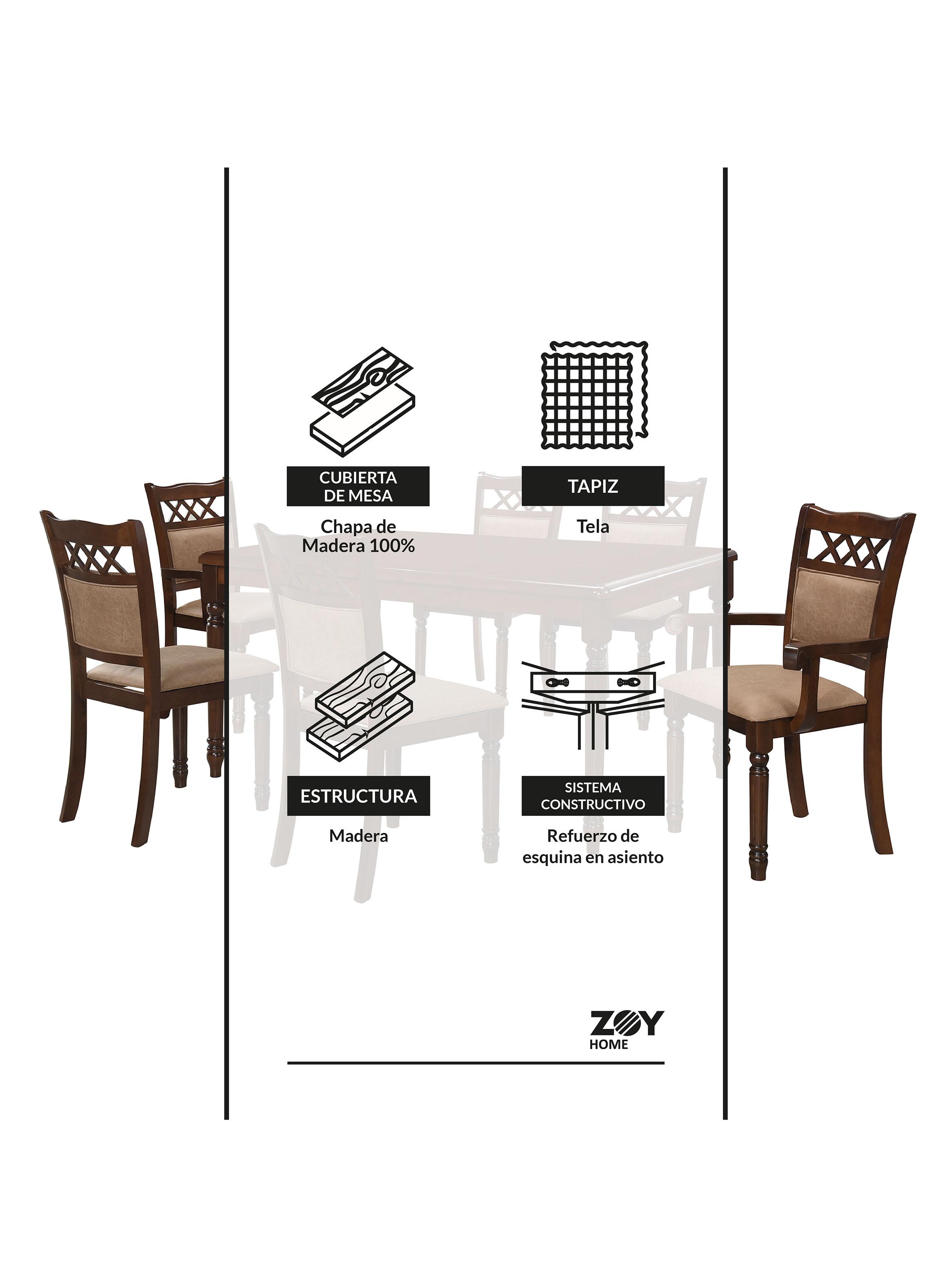 Juego de Comedor Mallorca 4 Sillas + 2 Sitiales-4