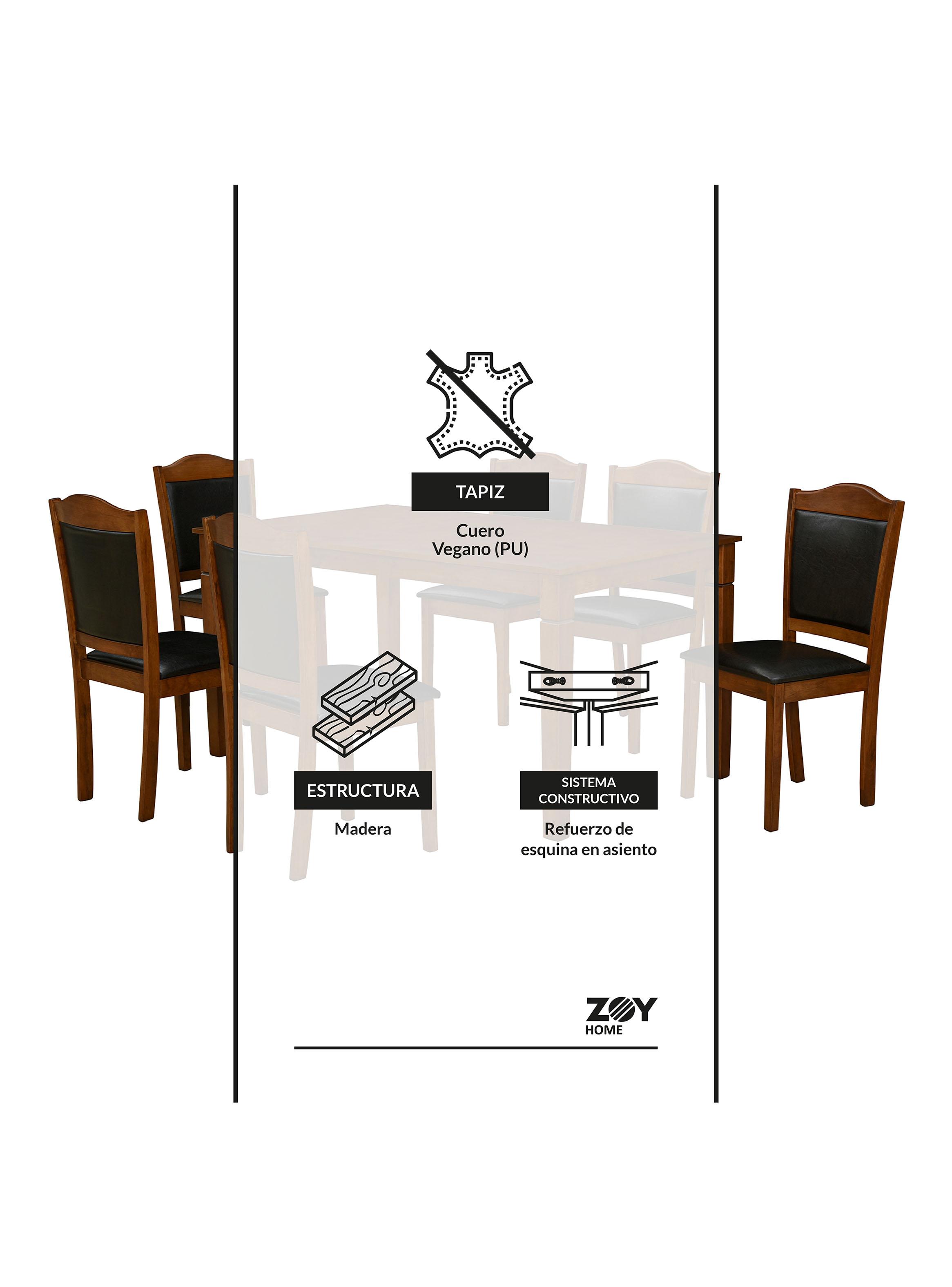 Juego de Comedor Ibiza 6 Sillas-4