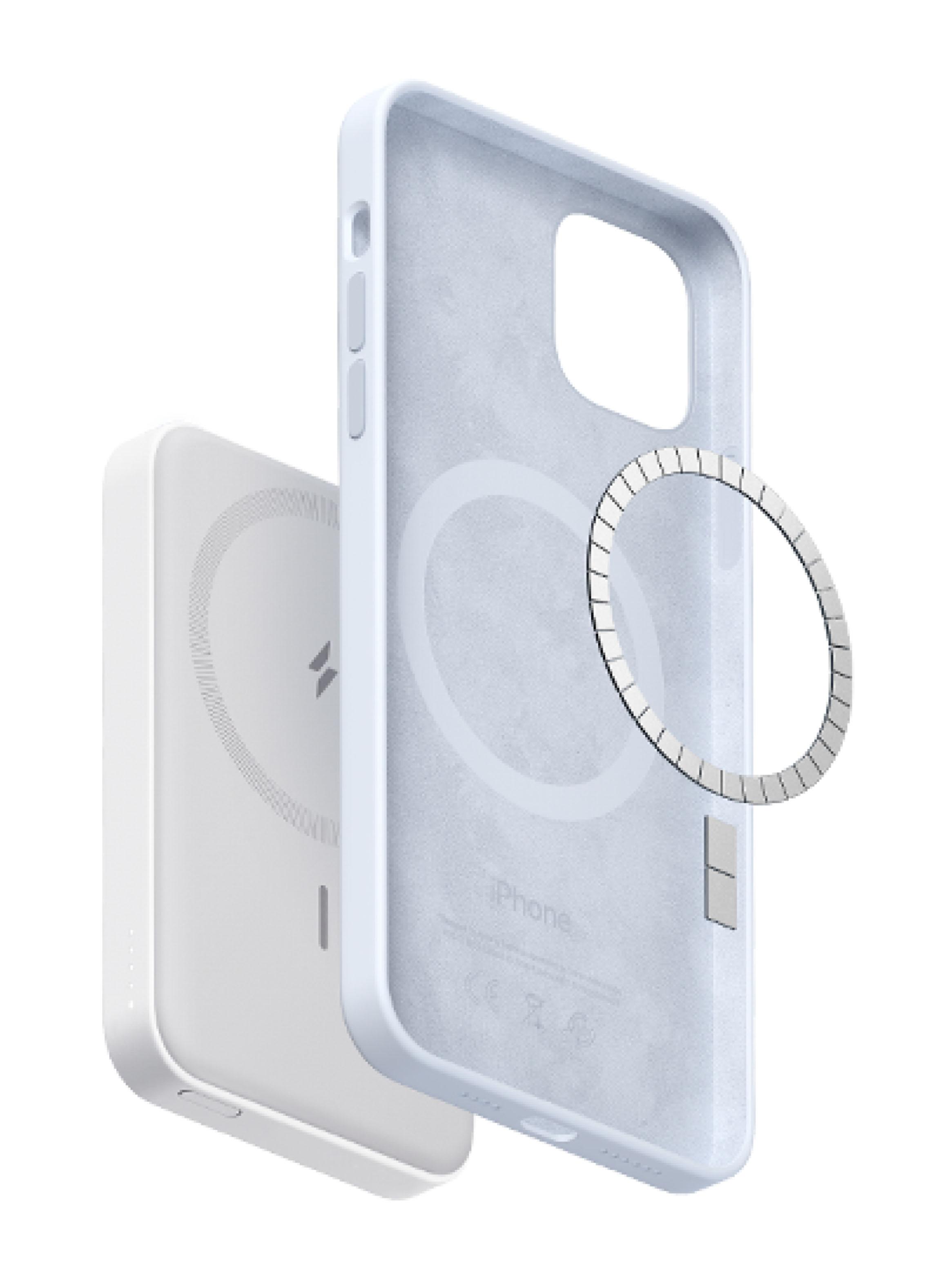 Batería Portátil Inalámbrica Carga Magnética 7.5W Blanco-2
