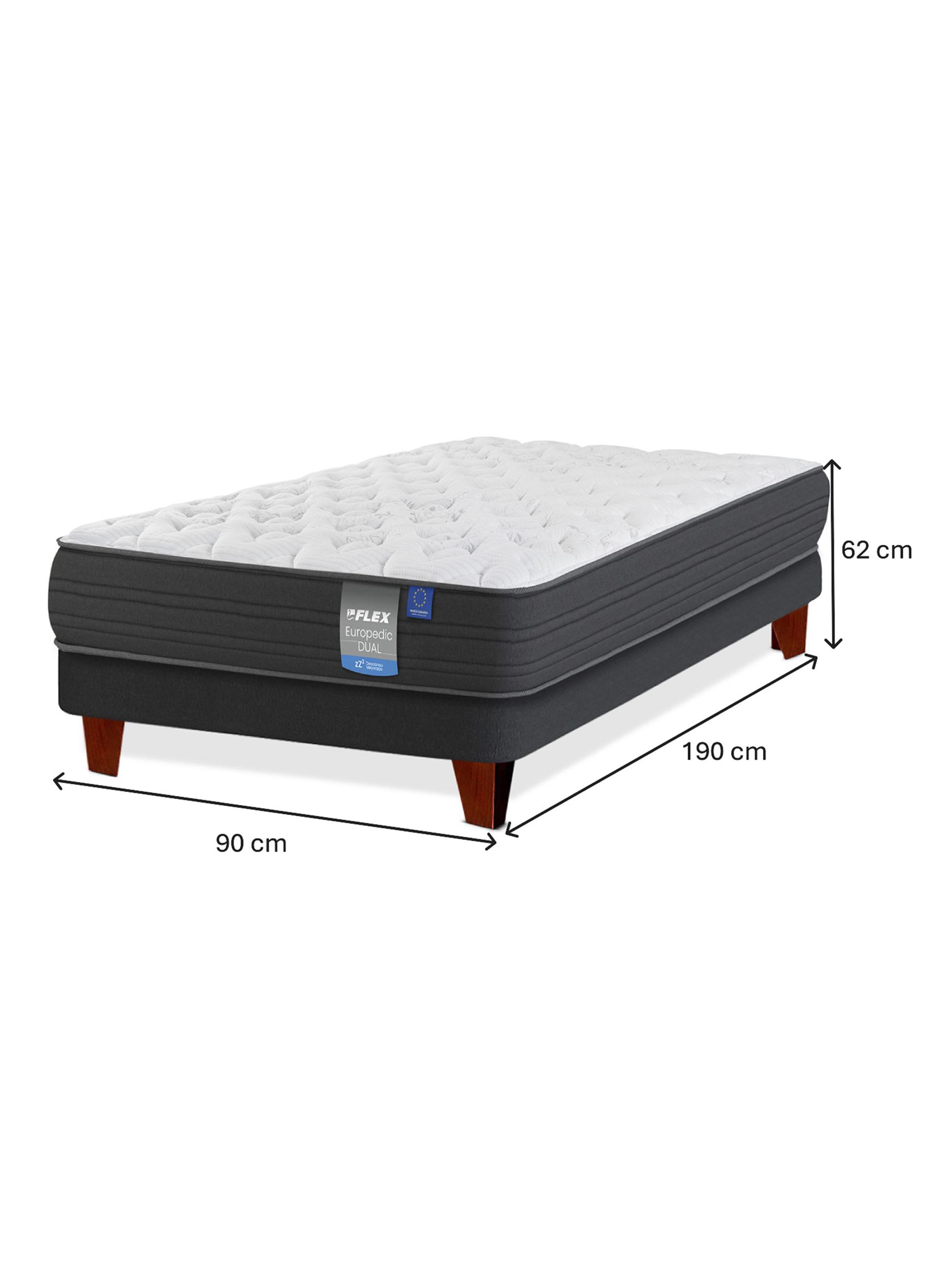 Cama Europea Europedic Dual 1 Plaza Base Normal-1