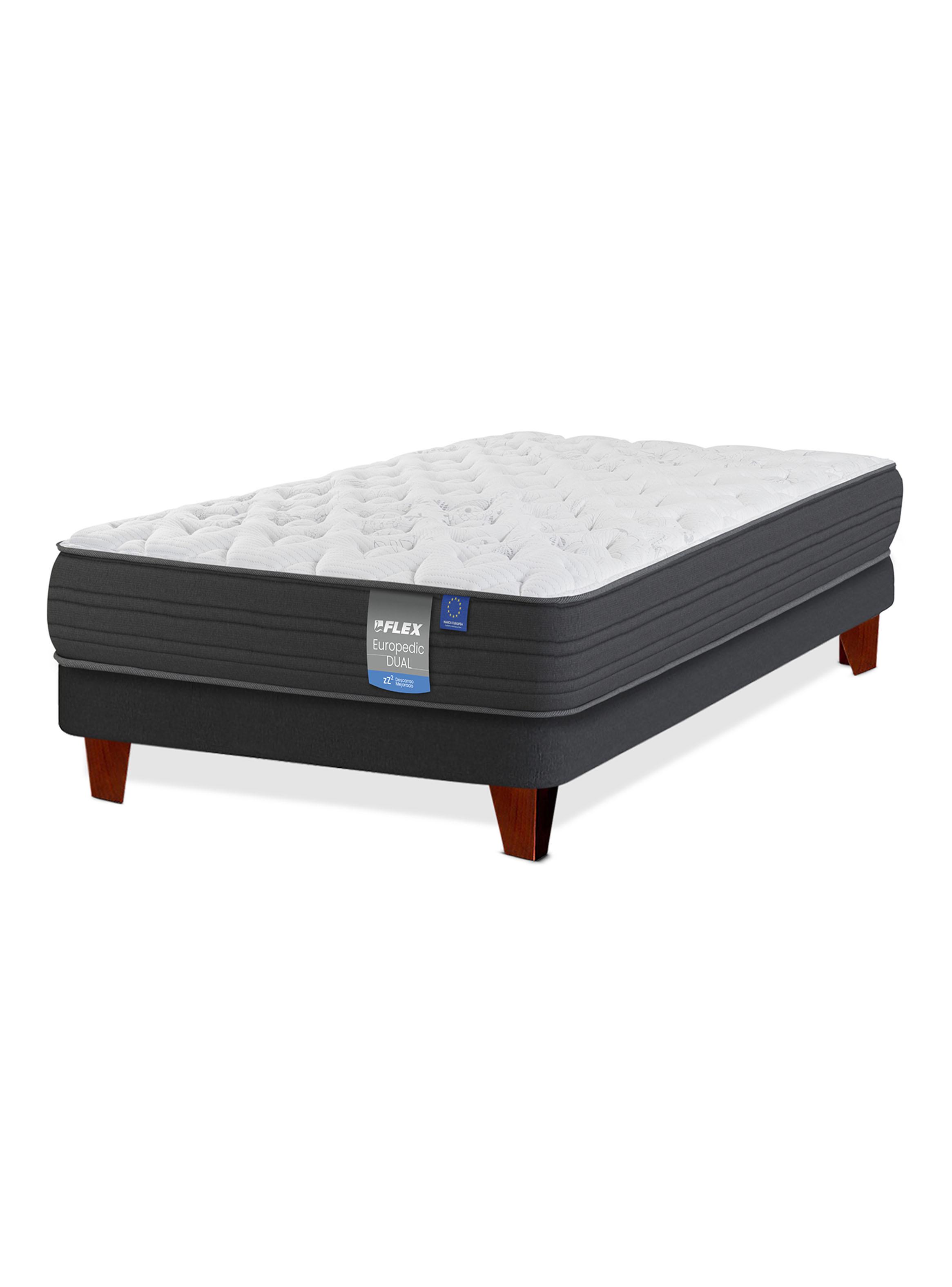 Cama Europea Europedic Dual 1.5 Plazas Box Base Normal-0