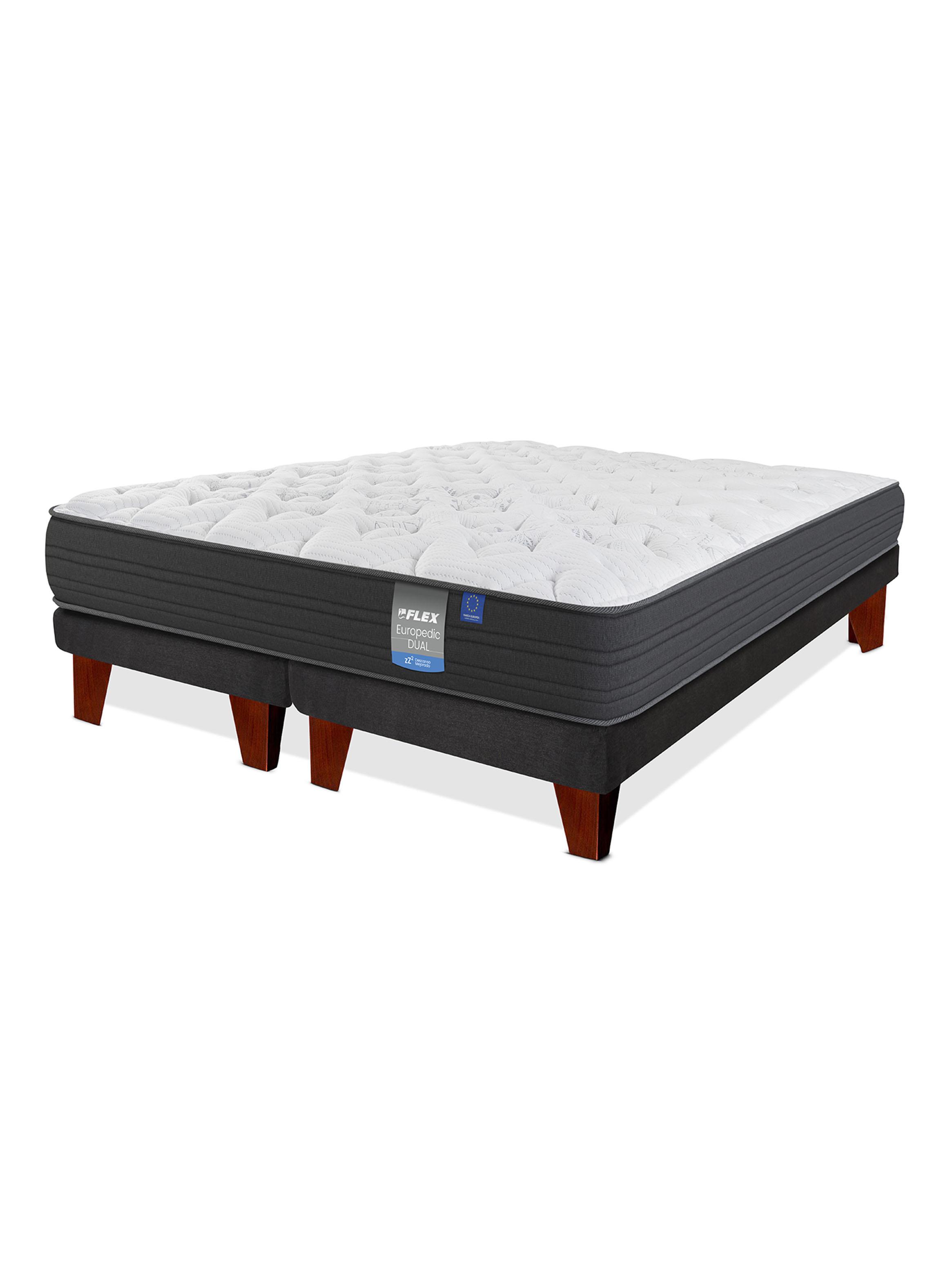 Cama Europea Europedic Dual 2 Plazas Box Base Dividida-0