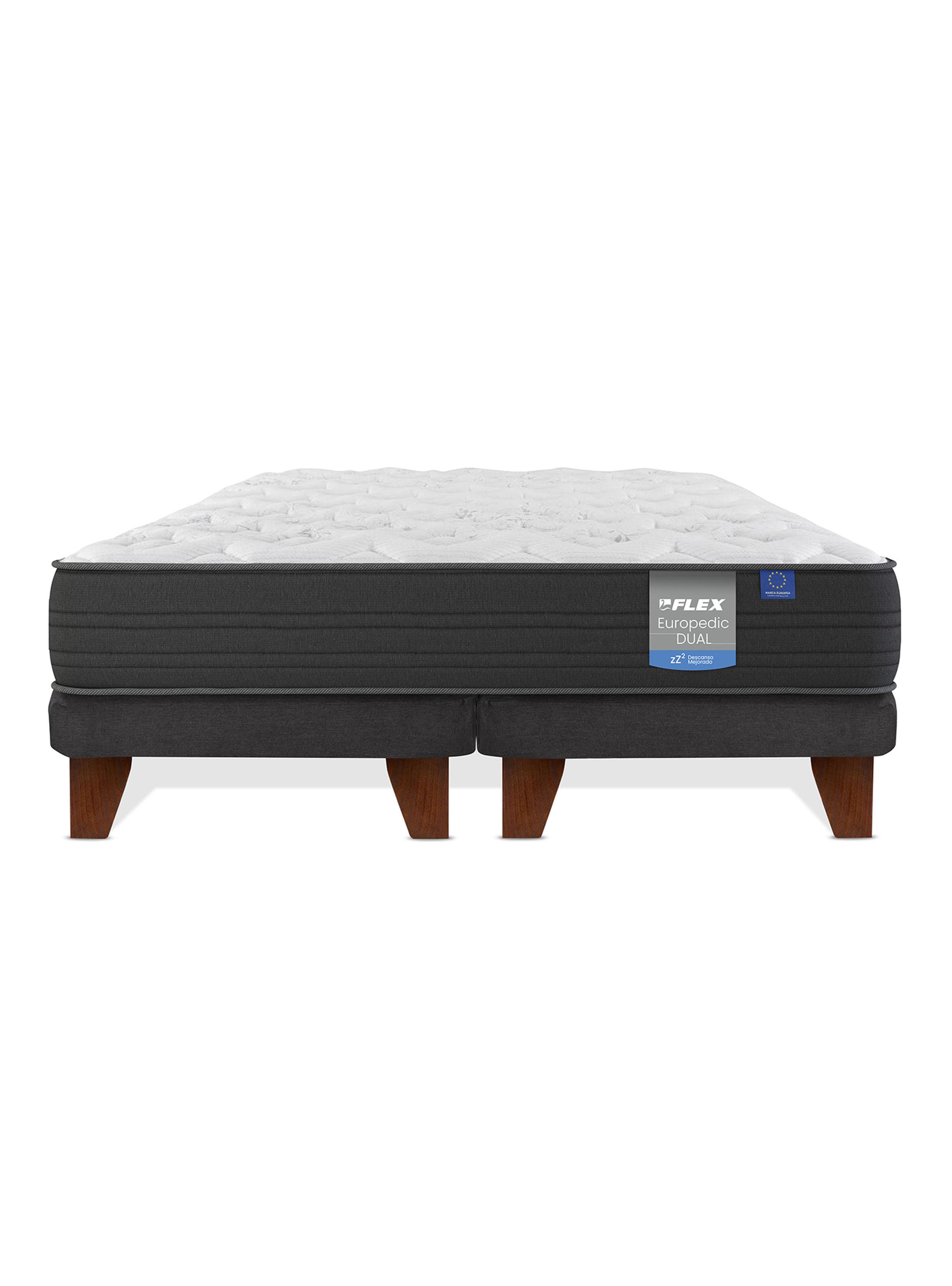 Cama Europea Europedic Dual 2 Plazas Box Base Dividida-2